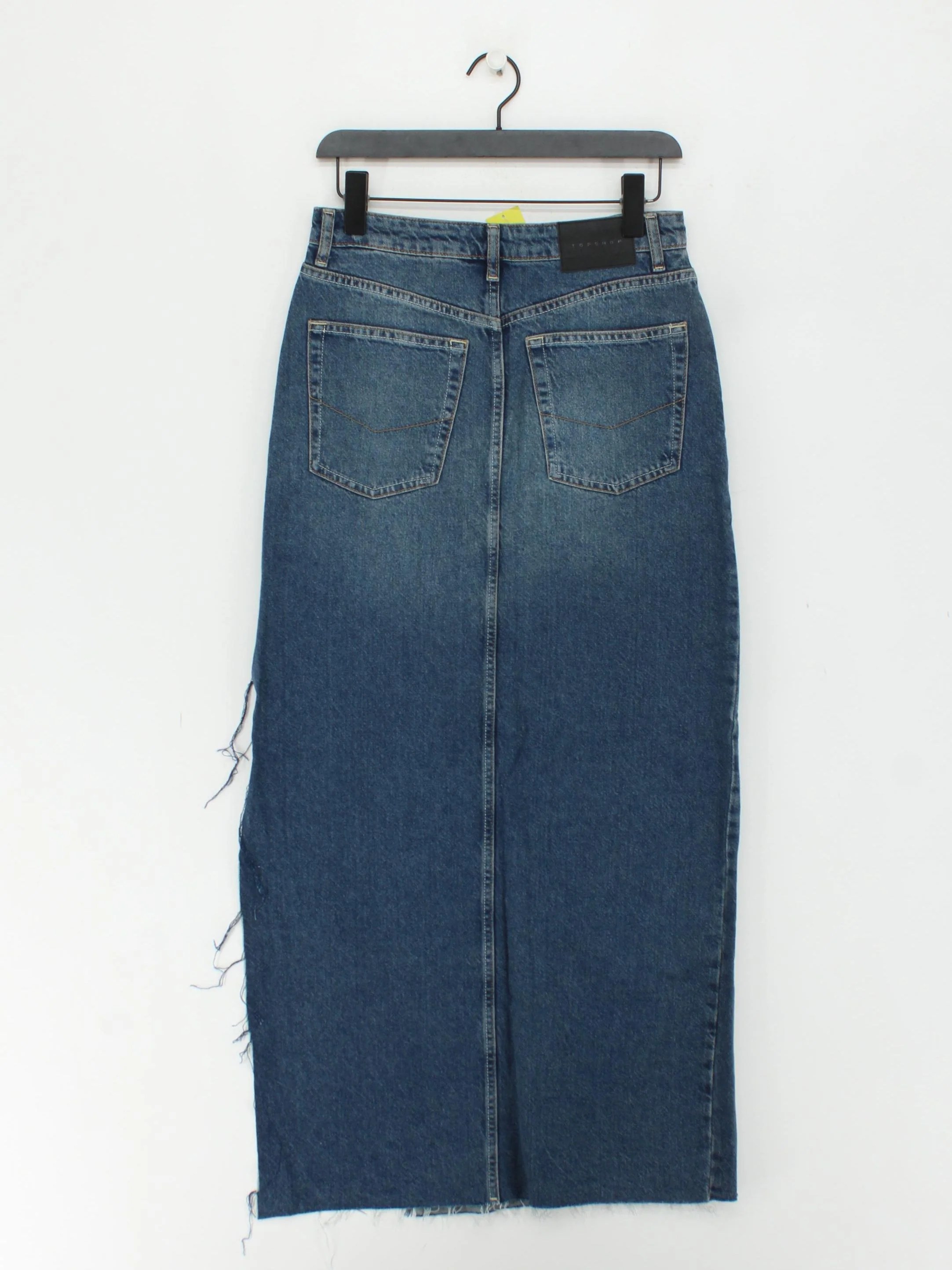 Topshop Women's Maxi Skirt UK 10 Blue Cotton with Polyester Long Maxi - Image 2