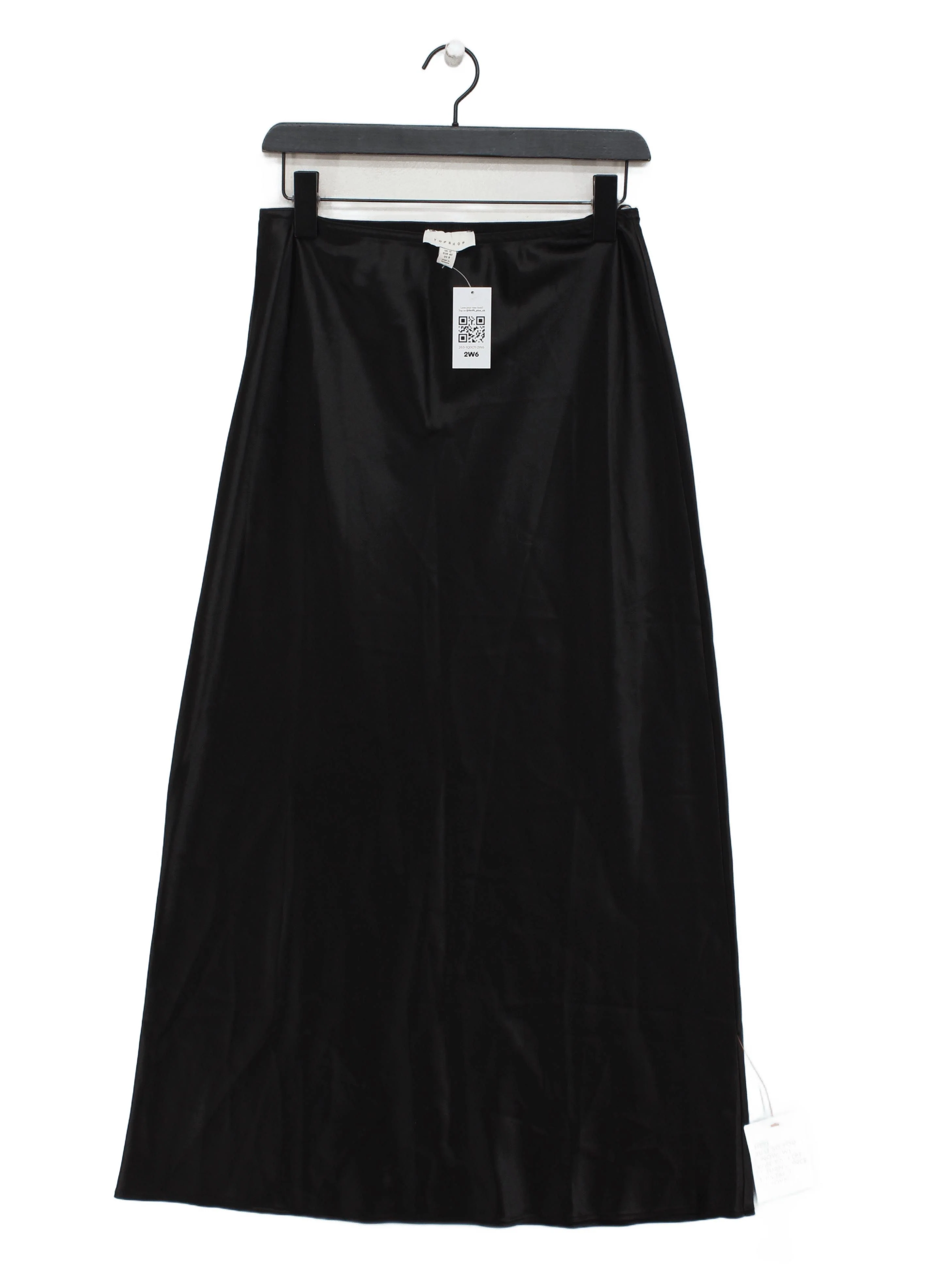Topshop Women's Maxi Skirt UK 12 Black Polyester with Elastane Long Maxi