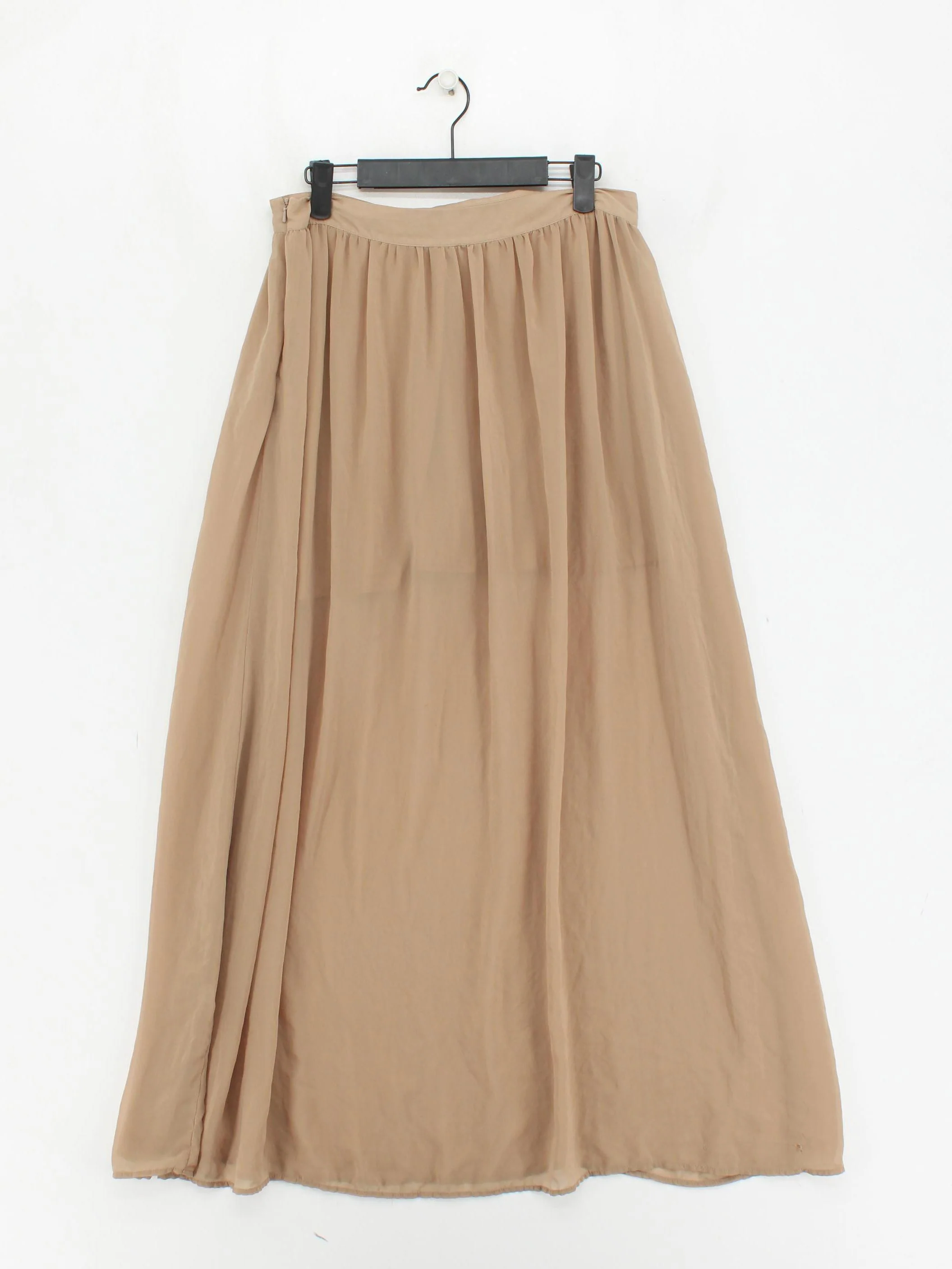 Topshop Women's Maxi Skirt UK 12 Tan 100% Polyester Long Maxi - Image 2