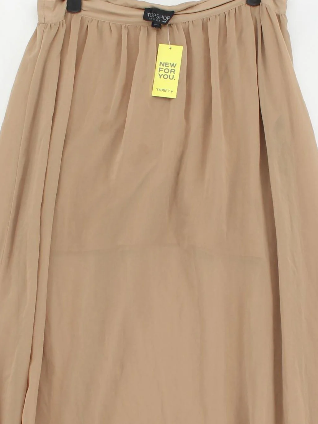 Topshop Women's Maxi Skirt UK 12 Tan 100% Polyester Long Maxi - Image 3