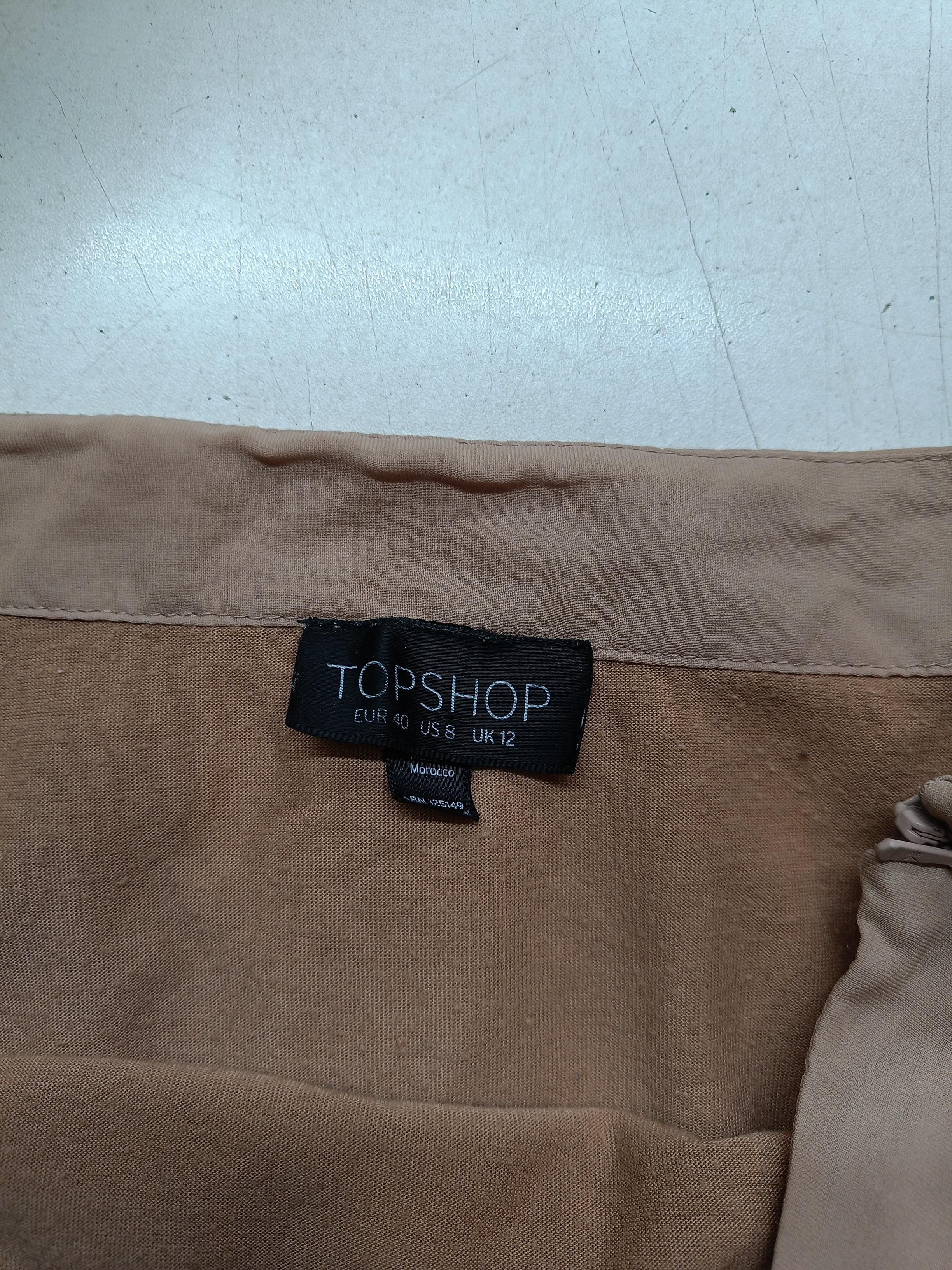 Topshop Women's Maxi Skirt UK 12 Tan 100% Polyester Long Maxi - Image 6