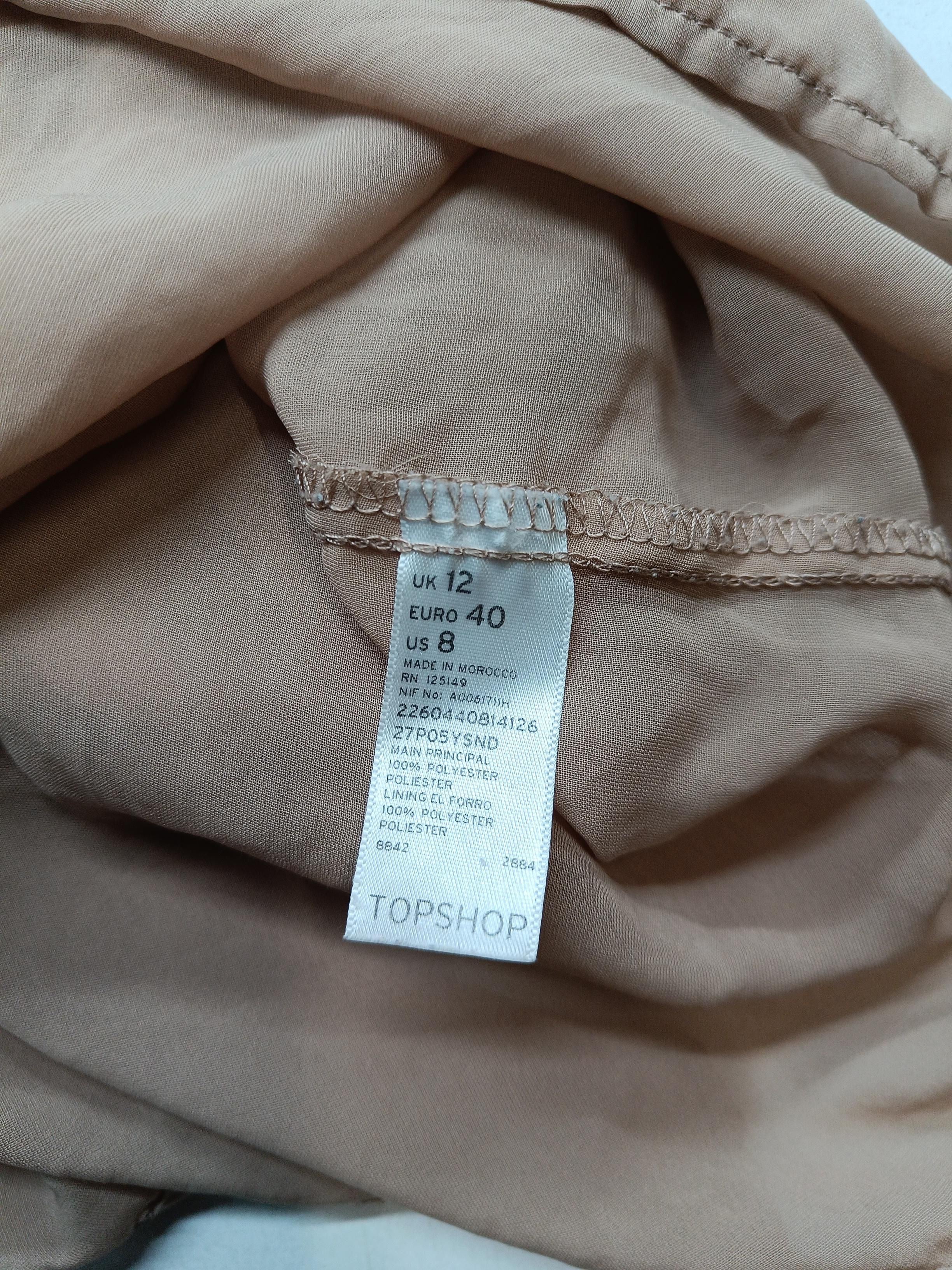 Topshop Women's Maxi Skirt UK 12 Tan 100% Polyester Long Maxi - Image 7
