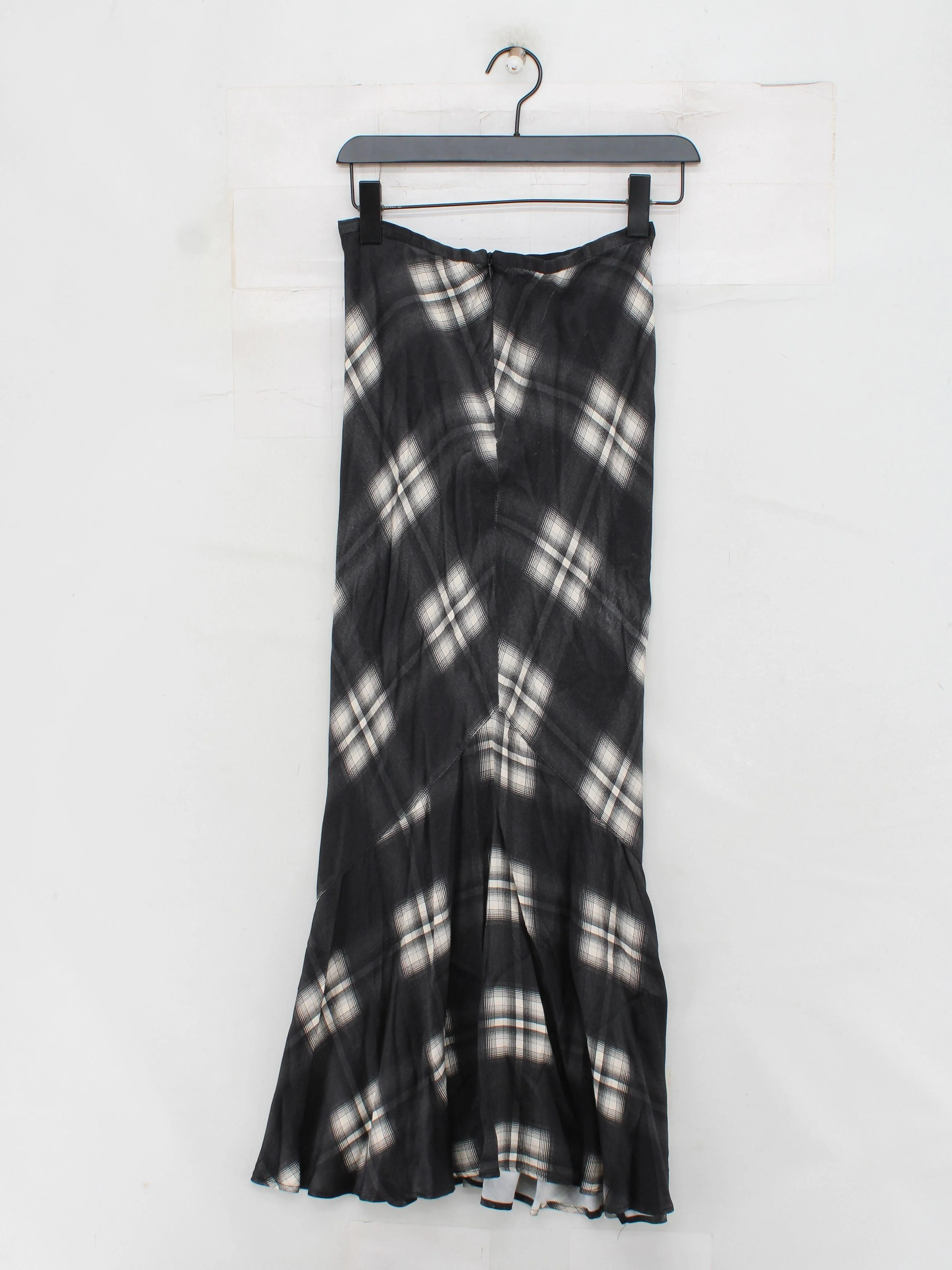 Topshop Women's Maxi Skirt UK 8 Black Argyle 100% Viscose Long Maxi - Image 2
