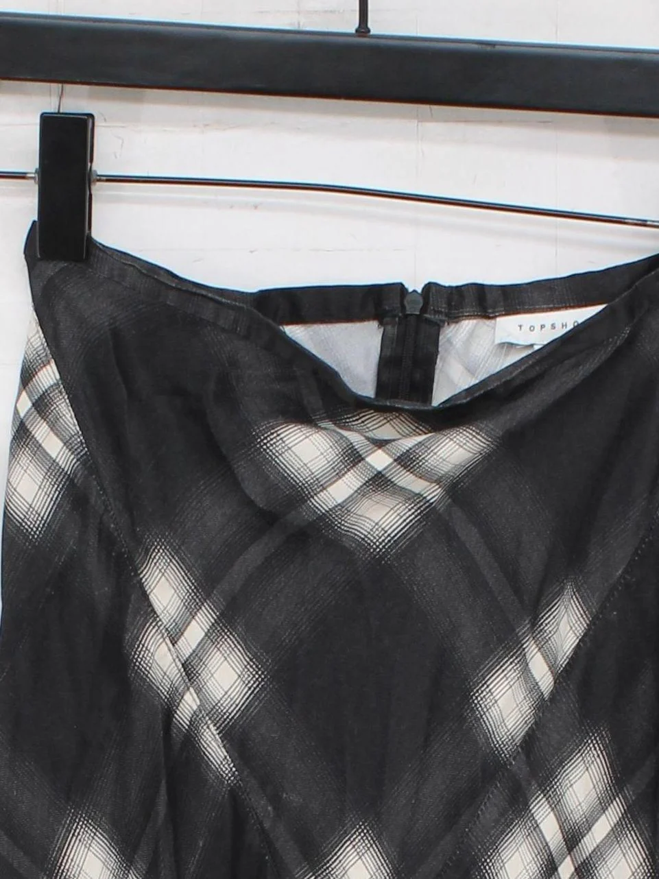 Topshop Women's Maxi Skirt UK 8 Black Argyle 100% Viscose Long Maxi - Image 3