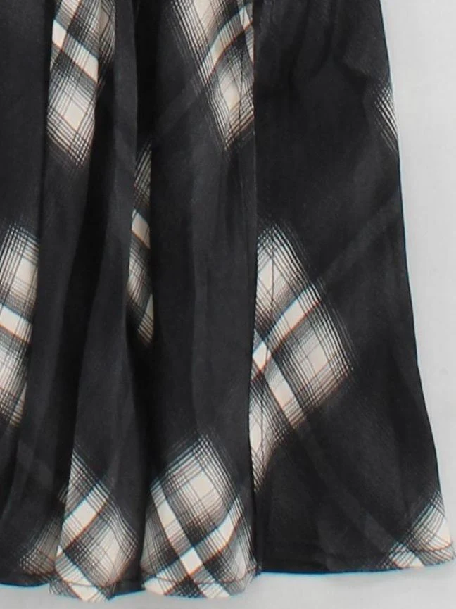 Topshop Women's Maxi Skirt UK 8 Black Argyle 100% Viscose Long Maxi - Image 4
