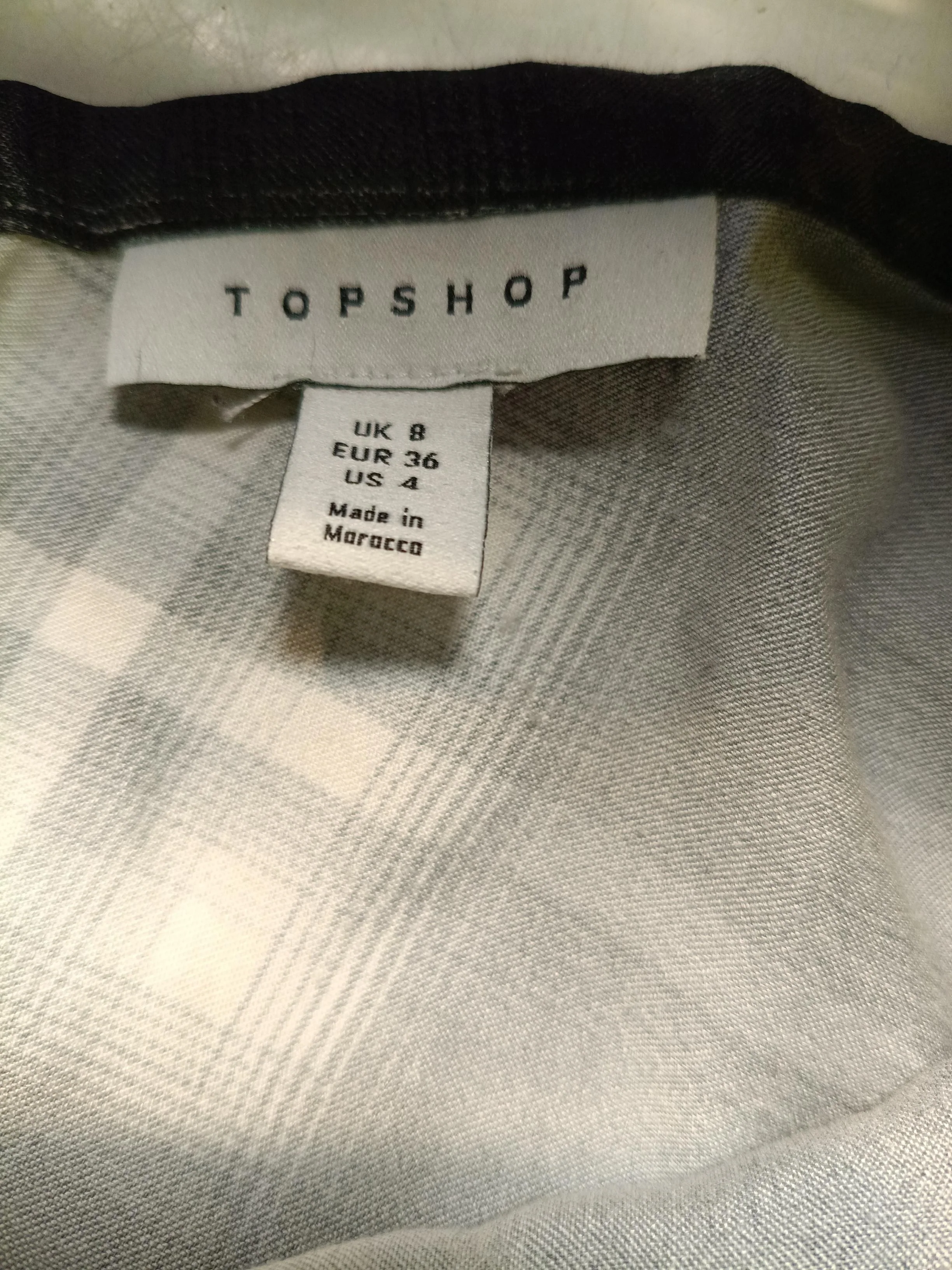 Topshop Women's Maxi Skirt UK 8 Black Argyle 100% Viscose Long Maxi - Image 5