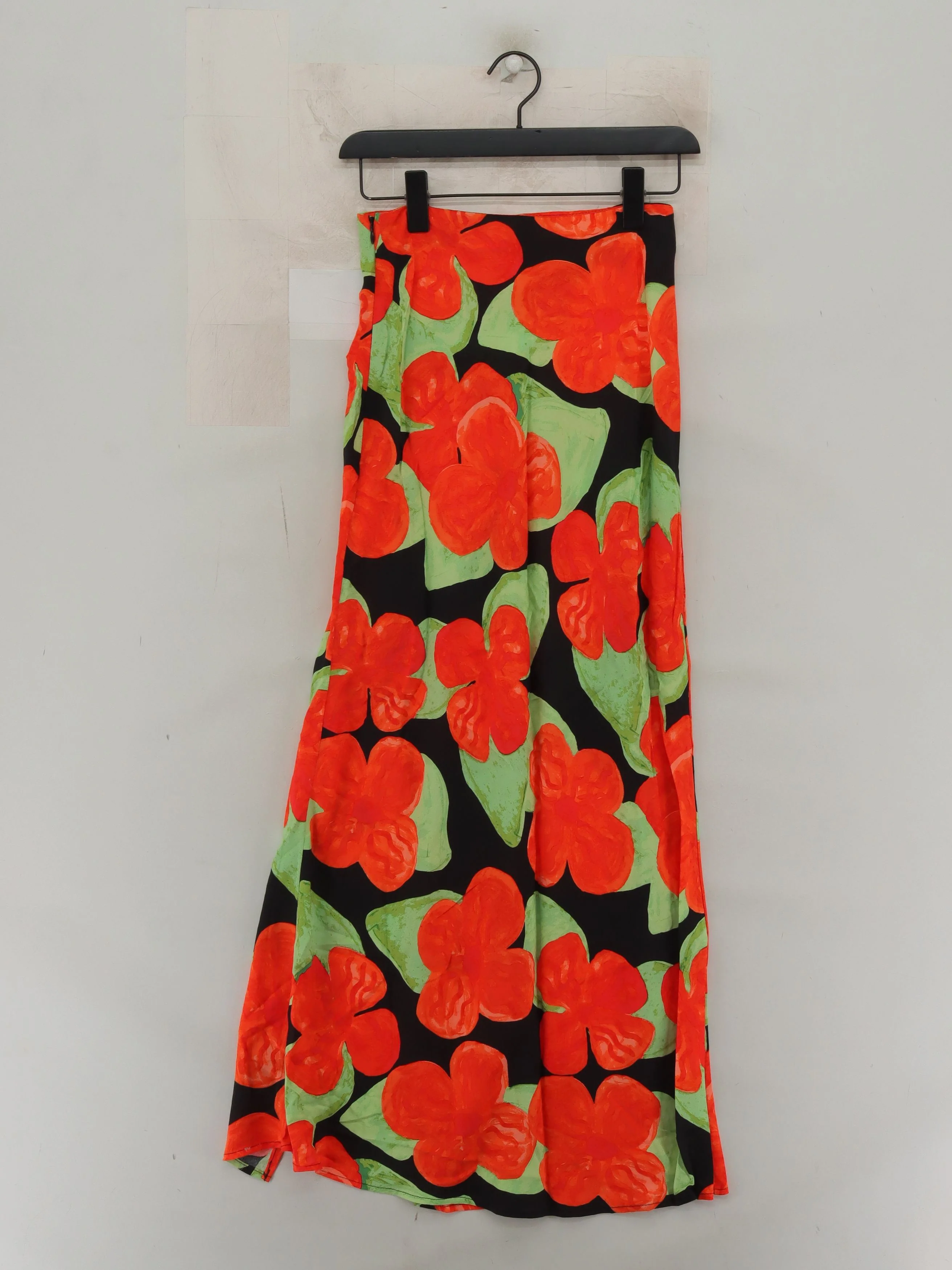 Topshop Women's Maxi Skirt UK 8 Black Floral 100% Other Long Maxi - Image 2