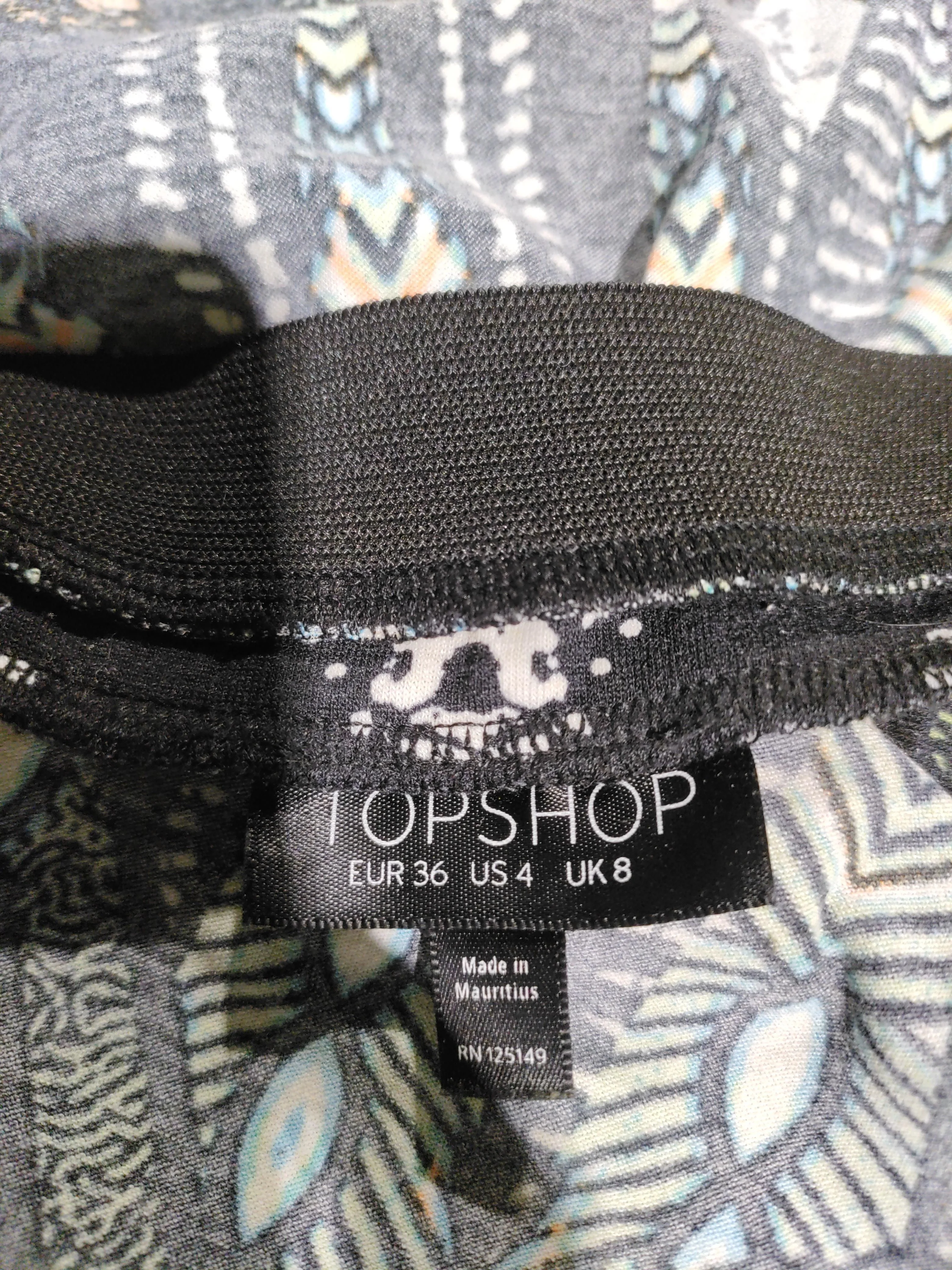 Topshop Women's Midi Skirt S Black Geometric 100% Other Midi Straight & Pencil - Image 5