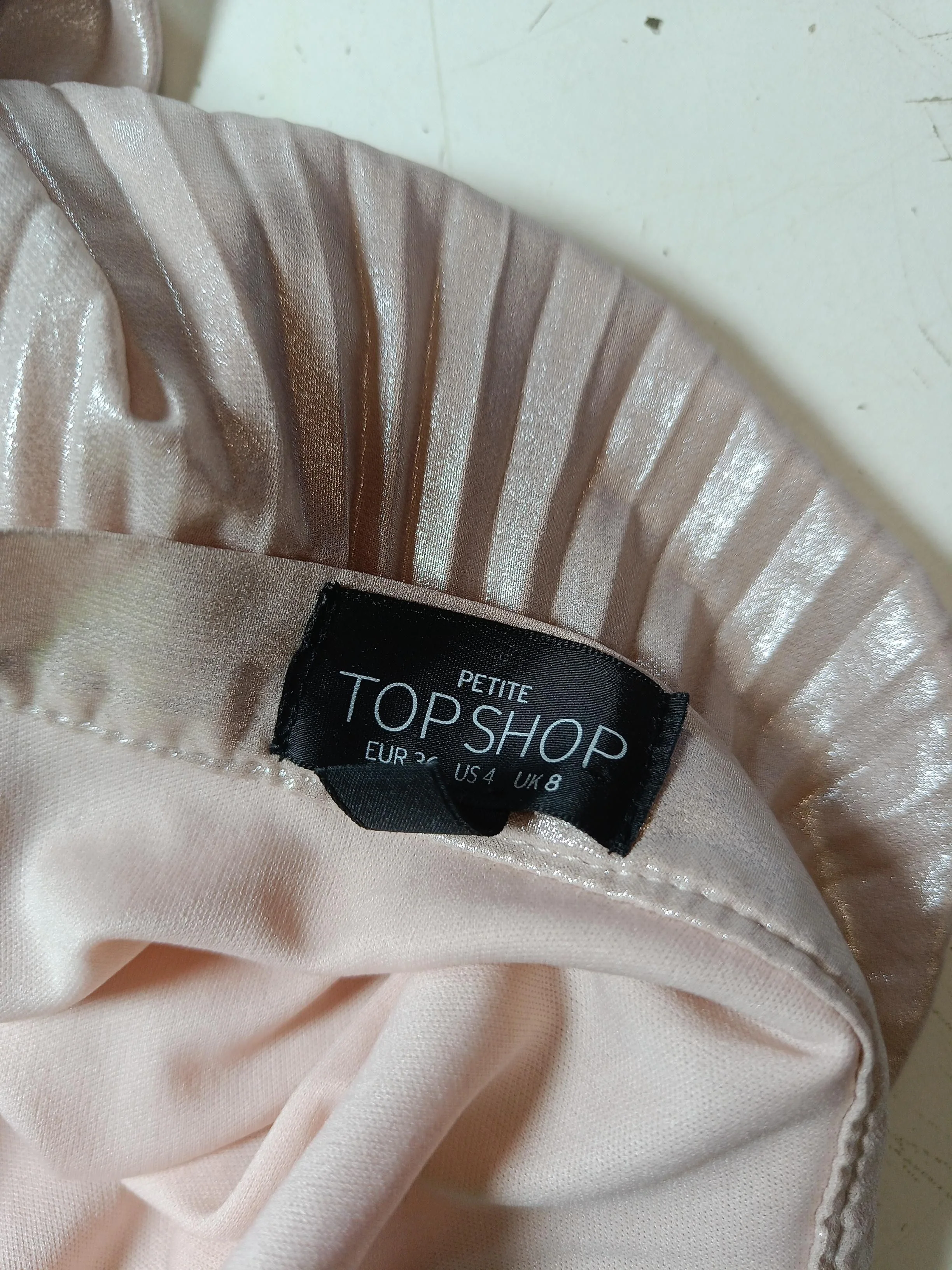 Topshop Women's Midi Skirt S Cream 100% Other Midi Pleated - Image 5