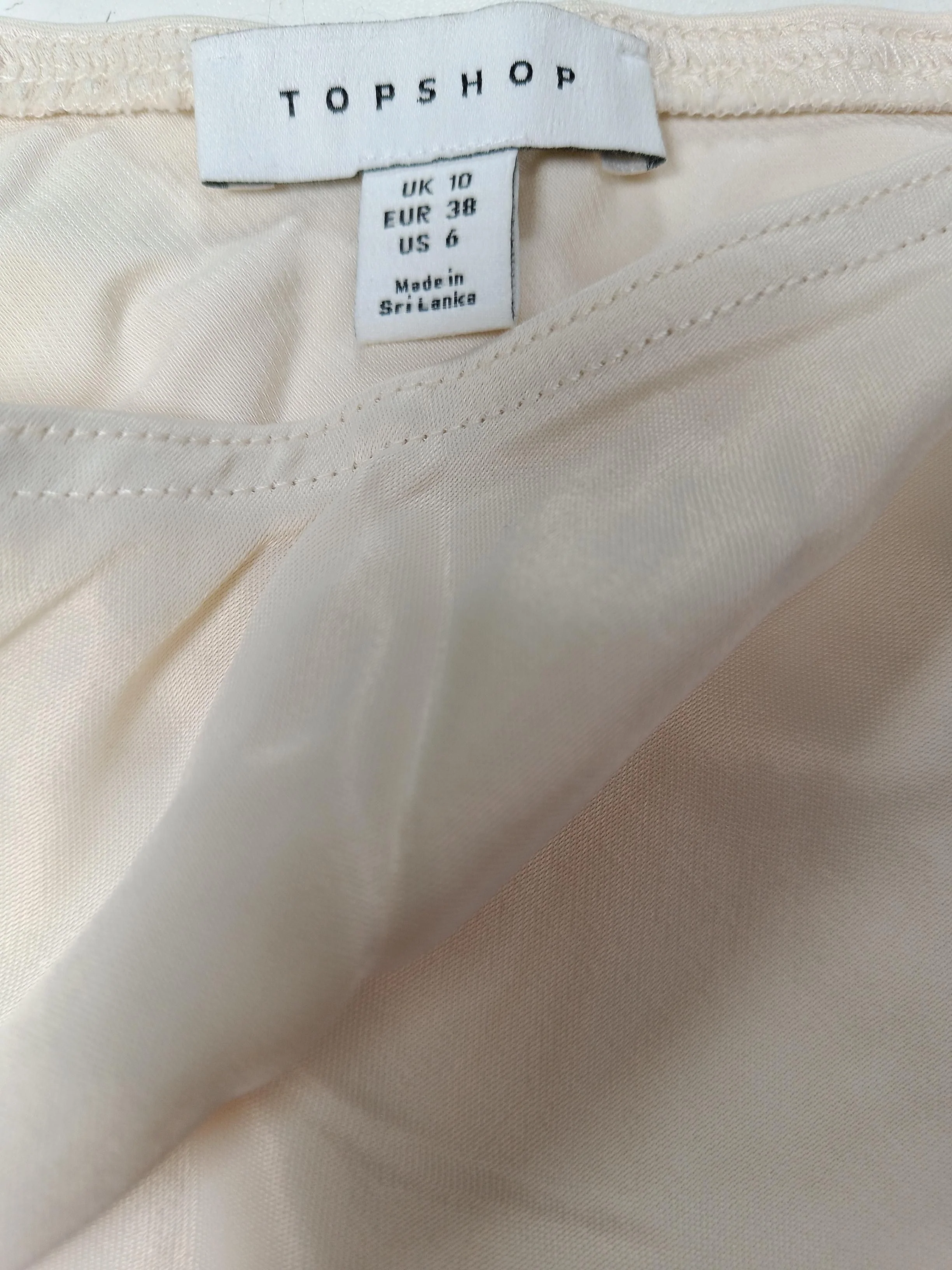 Topshop Women's Midi Skirt UK 10 Cream 100% Viscose Midi Straight & Pencil - Image 5
