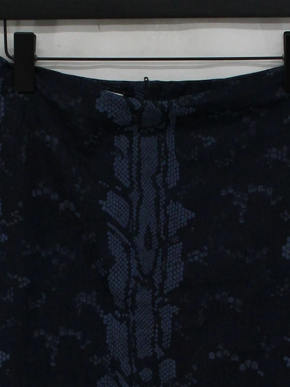 Topshop Women's Midi Skirt UK 12 Blue 100% Cotton Straight & Pencil - Image 3