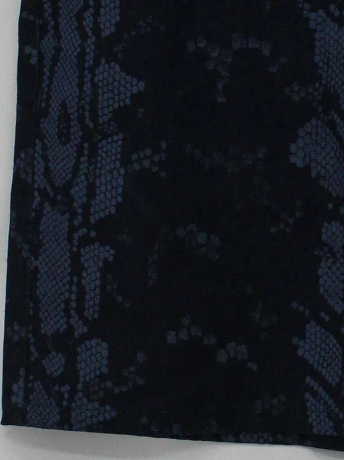Topshop Women's Midi Skirt UK 12 Blue 100% Cotton Straight & Pencil - Image 4