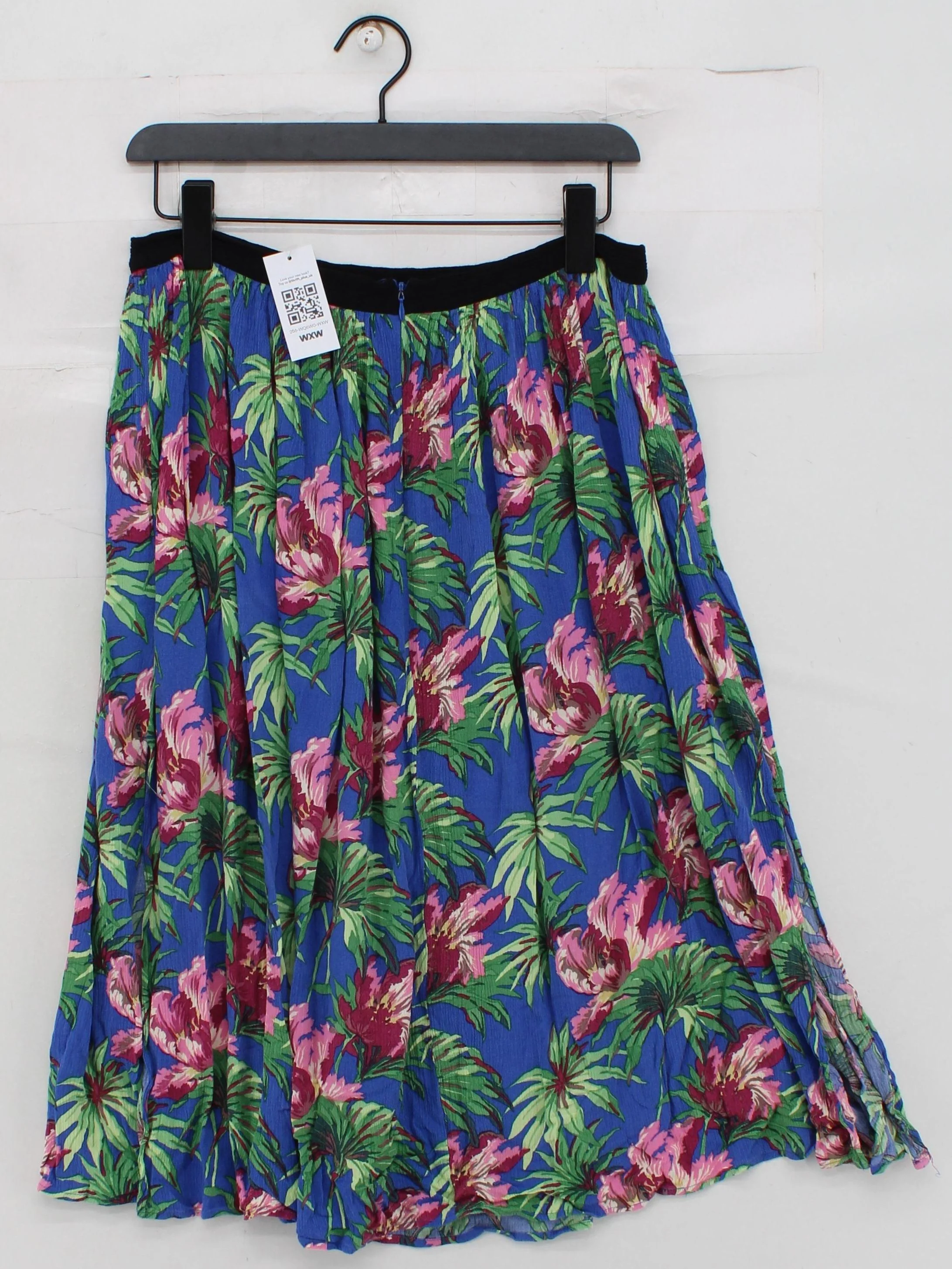 Topshop Women's Midi Skirt UK 12 Multi Floral 100% Viscose Midi A-Line - Image 2