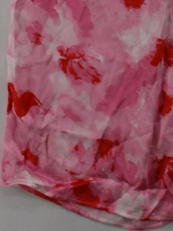Topshop Women's Midi Skirt UK 12 Pink Floral 100% Viscose Midi A-Line - Image 4