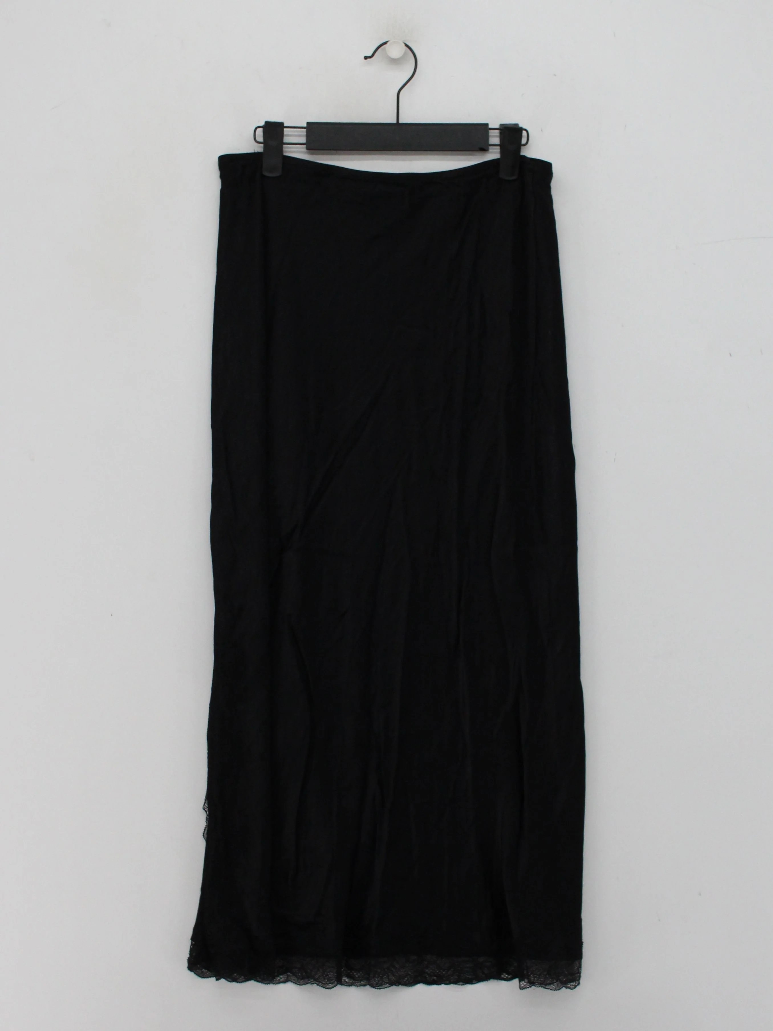 Topshop Women's Midi Skirt UK 14 Black Viscose with Nylon Midi Straight & Pencil - Image 2