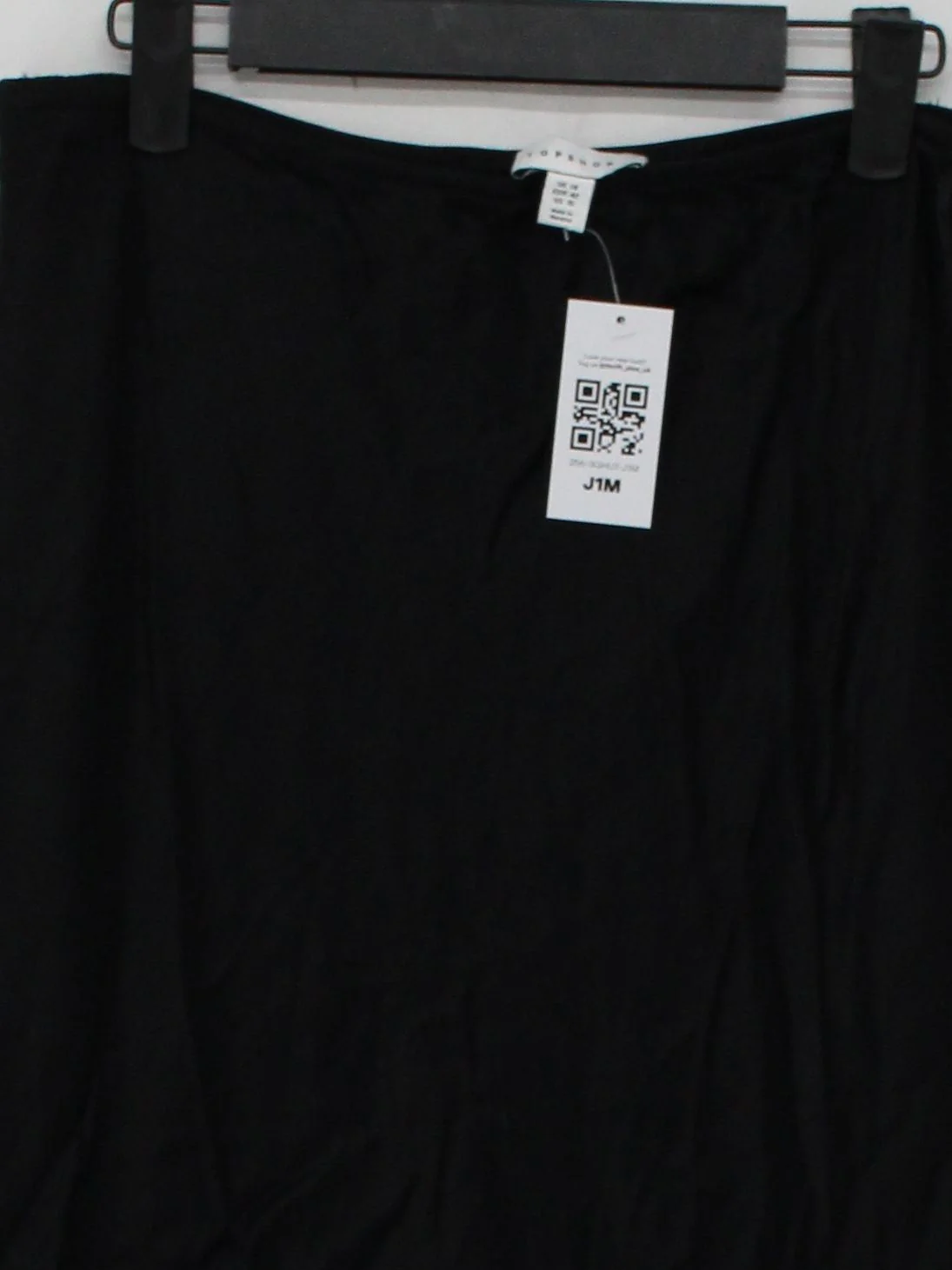 Topshop Women's Midi Skirt UK 14 Black Viscose with Nylon Midi Straight & Pencil - Image 3
