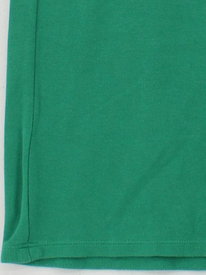Topshop Women's Midi Skirt UK 16 Green Cotton with Viscose Straight & Pencil - Image 4