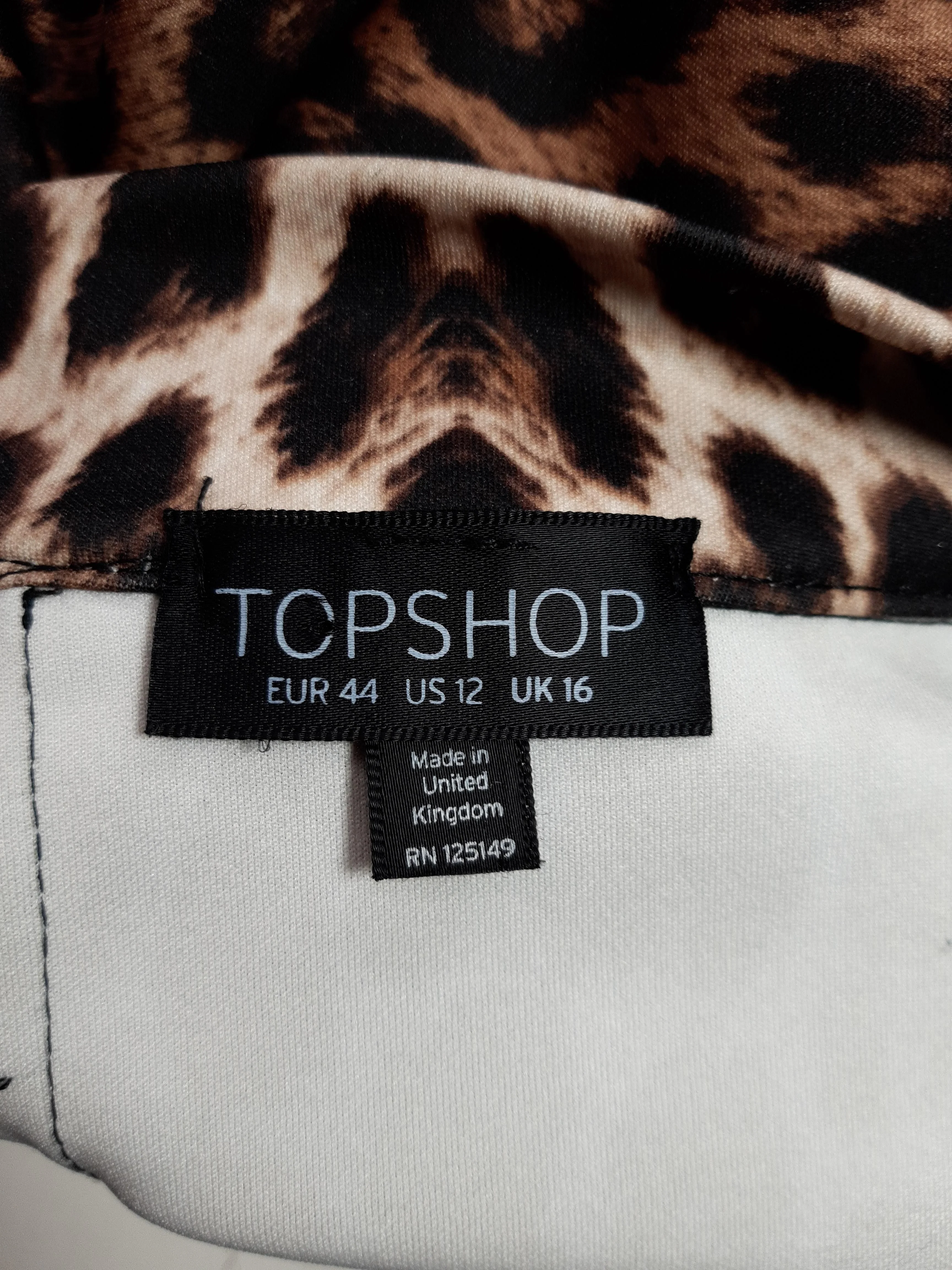 Topshop Women's Midi Skirt UK 16 Multi Polyester with Elastane Straight & Pencil - Image 6