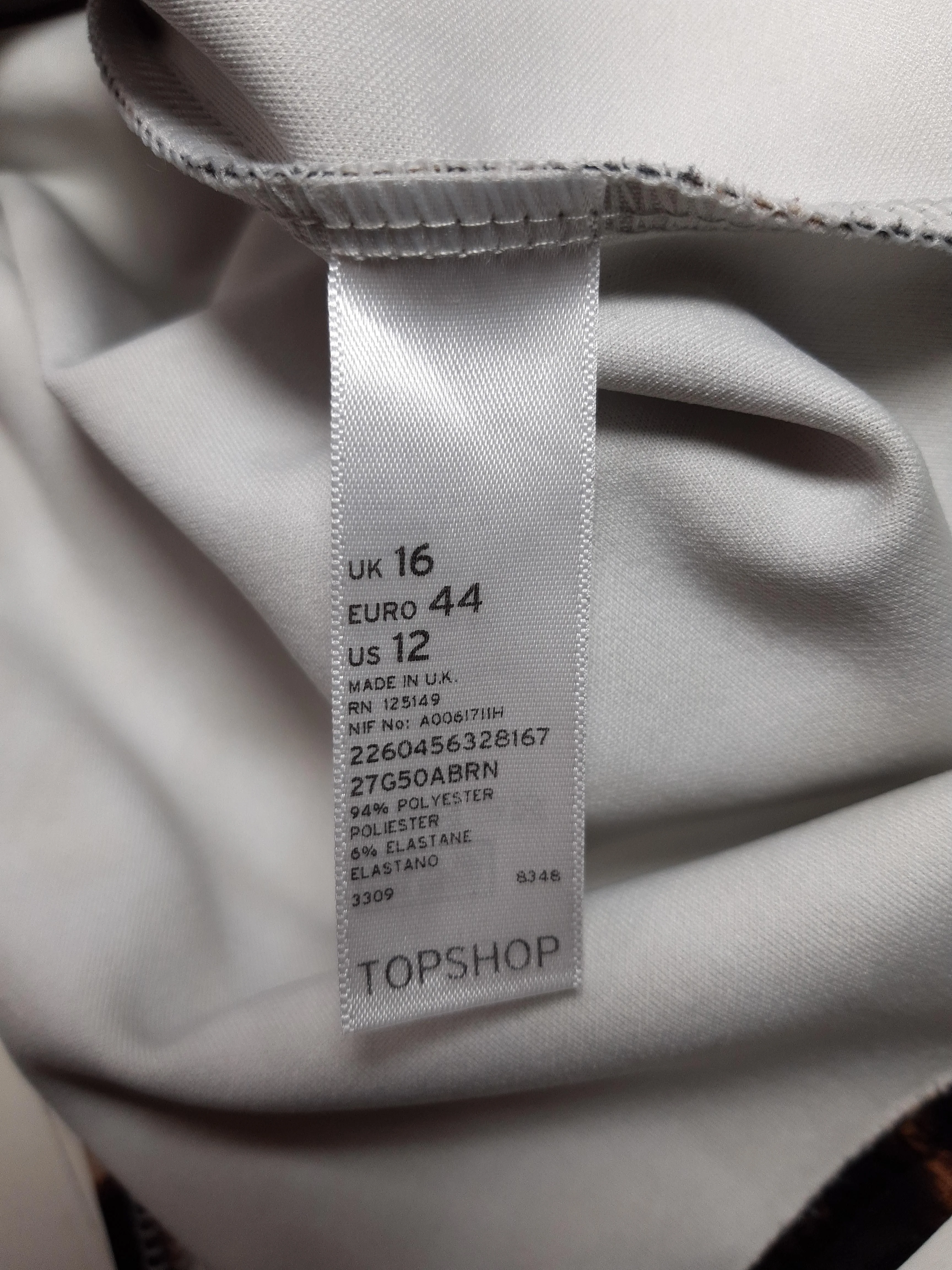 Topshop Women's Midi Skirt UK 16 Multi Polyester with Elastane Straight & Pencil - Image 7
