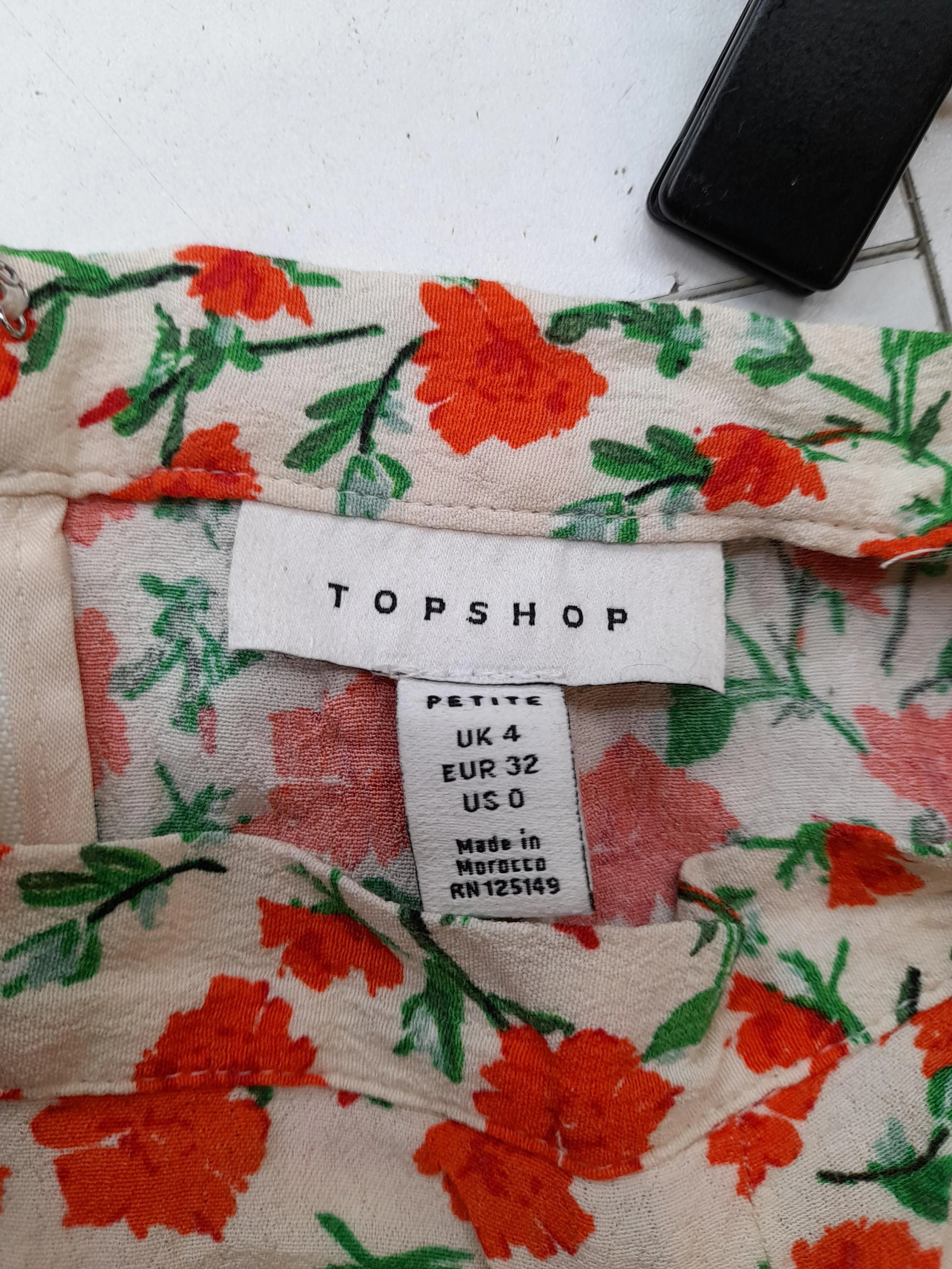 Topshop Women's Midi Skirt UK 4 Multi Floral 100% Viscose Midi A-Line - Image 5
