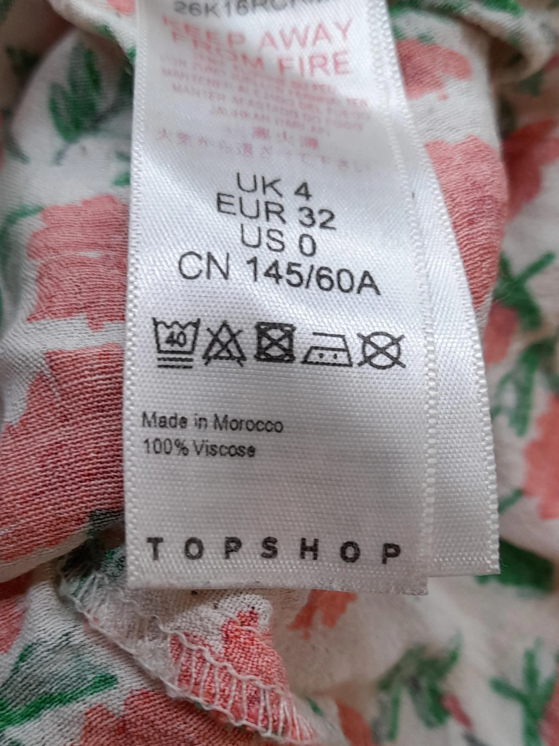 Topshop Women's Midi Skirt UK 4 Multi Floral 100% Viscose Midi A-Line - Image 6