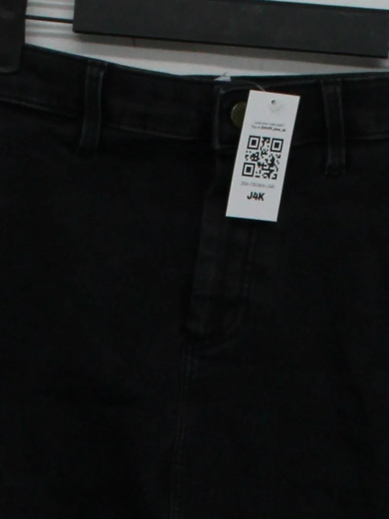 Topshop Women's Midi Skirt UK 6 Black Cotton - Image 3