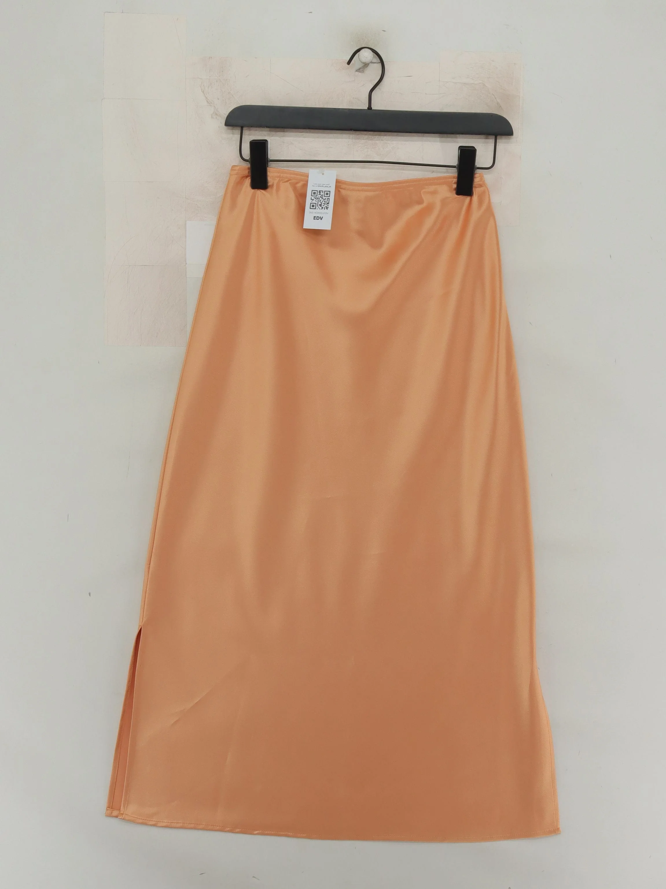 Topshop Women's Midi Skirt UK 6 Orange Polyester with Elastane Straight & Pencil - Image 2
