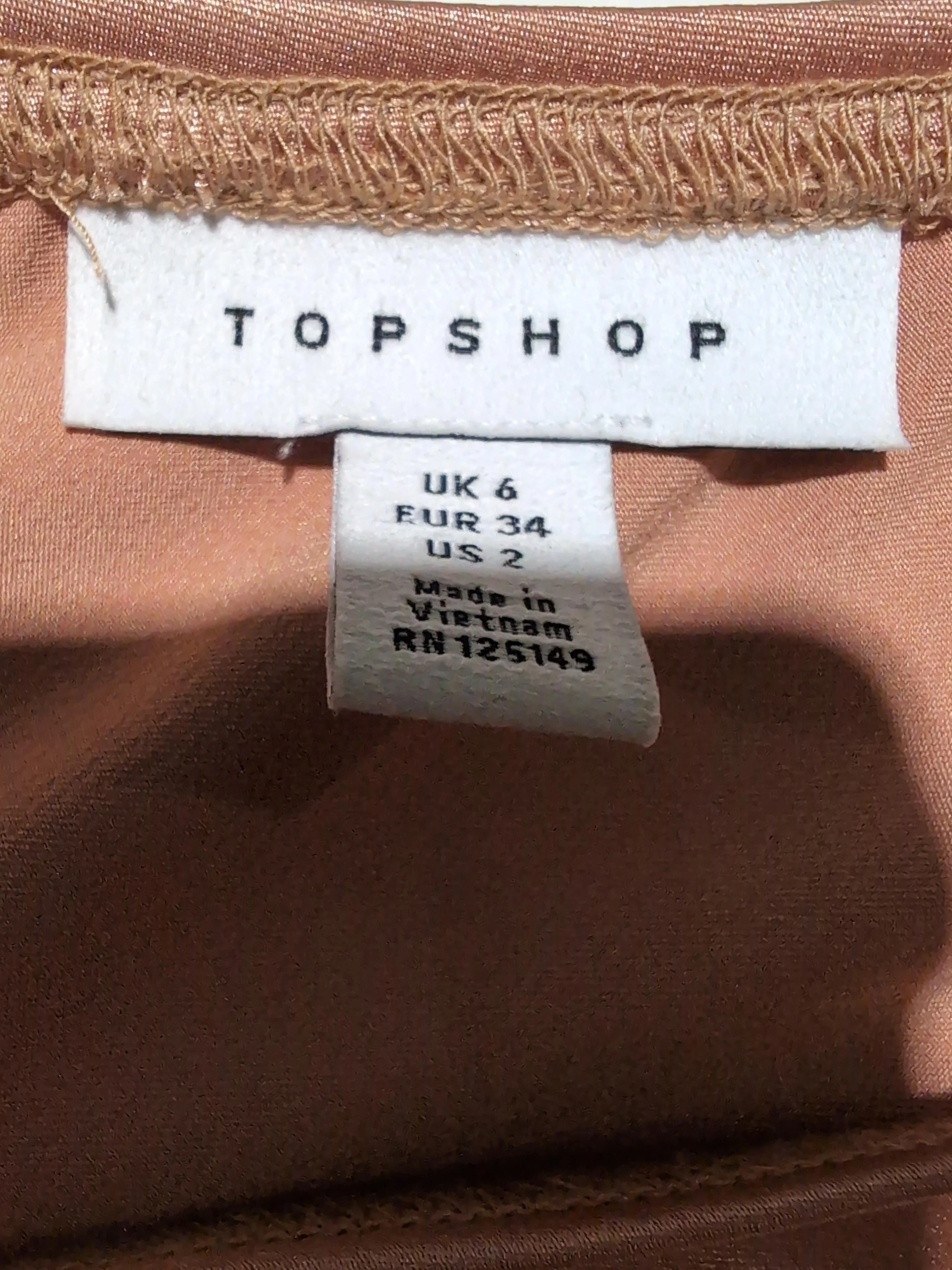 Topshop Women's Midi Skirt UK 6 Orange Polyester with Elastane Straight & Pencil - Image 5