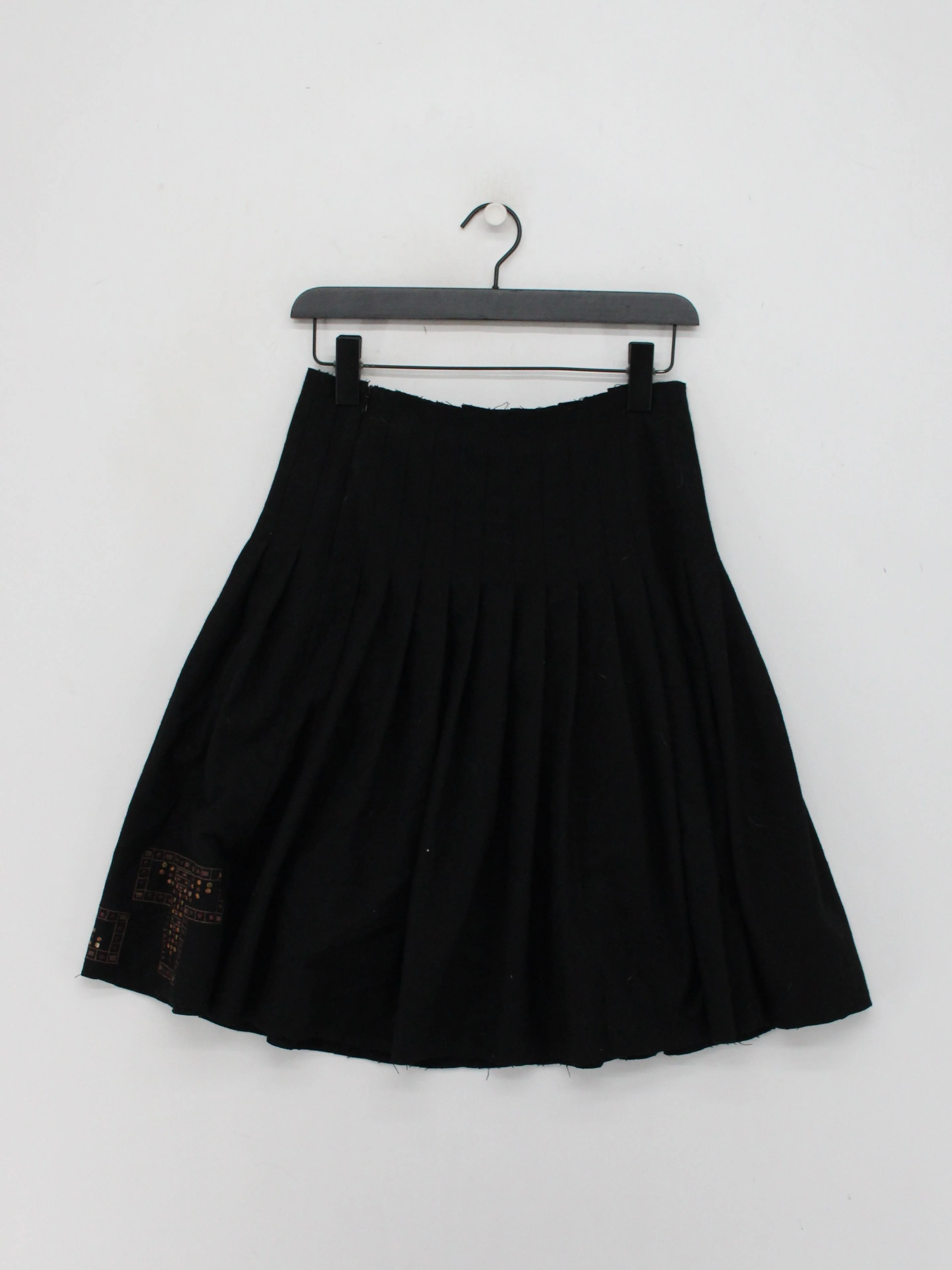 Topshop Women's Midi Skirt UK 8 Black Wool - Image 2