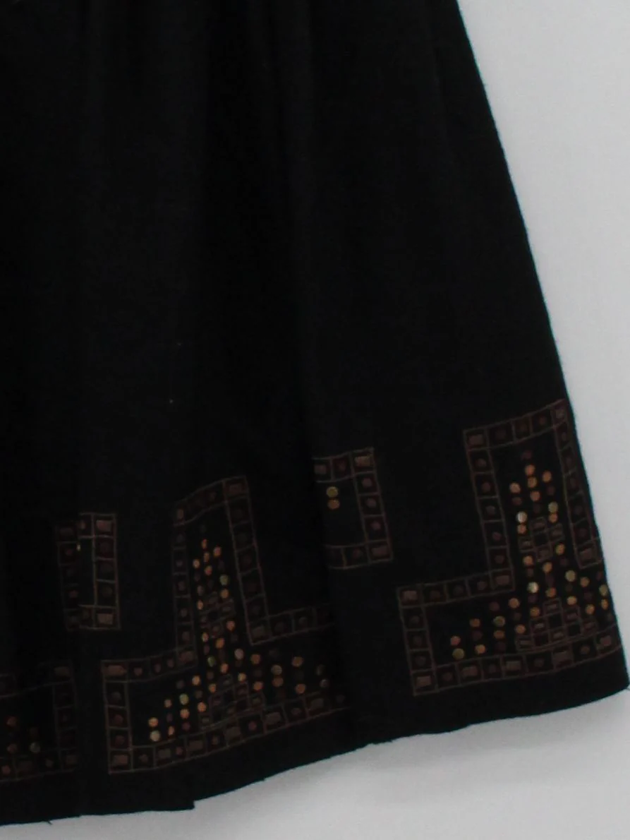 Topshop Women's Midi Skirt UK 8 Black Wool - Image 4