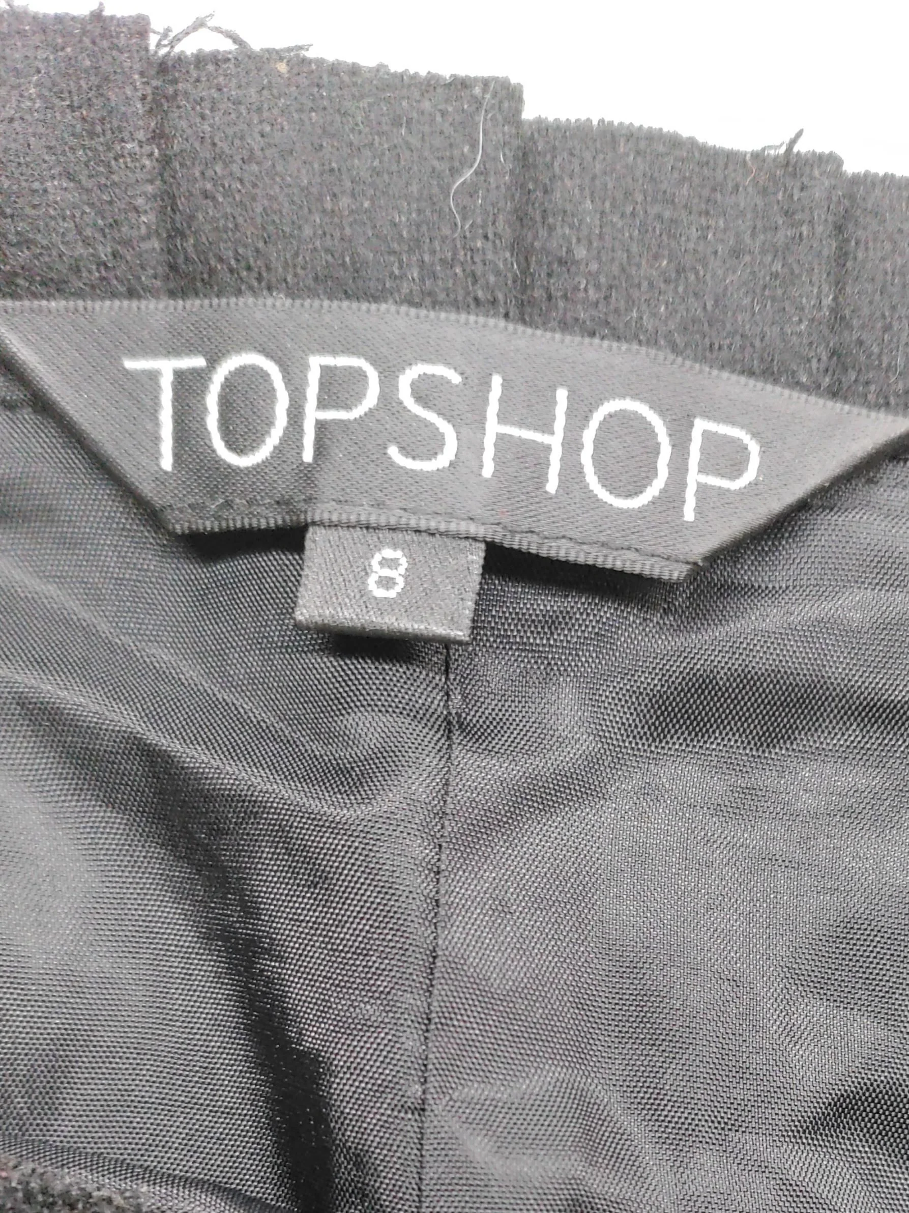Topshop Women's Midi Skirt UK 8 Black Wool - Image 5