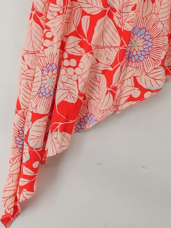 Topshop Women's Midi Skirt XS Multi Floral 100% Viscose Midi A-Line - Image 4