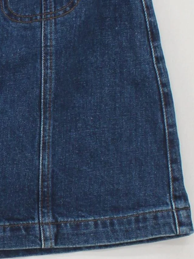 Topshop Women's Mini Skirt M Blue 100% Cotton Short Mini - Image 4