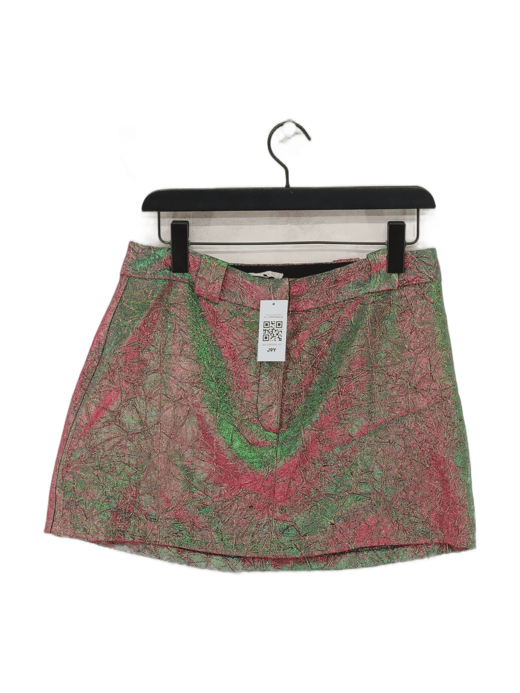 Topshop Women's Mini Skirt M Multi 100% Polyester Short Mini