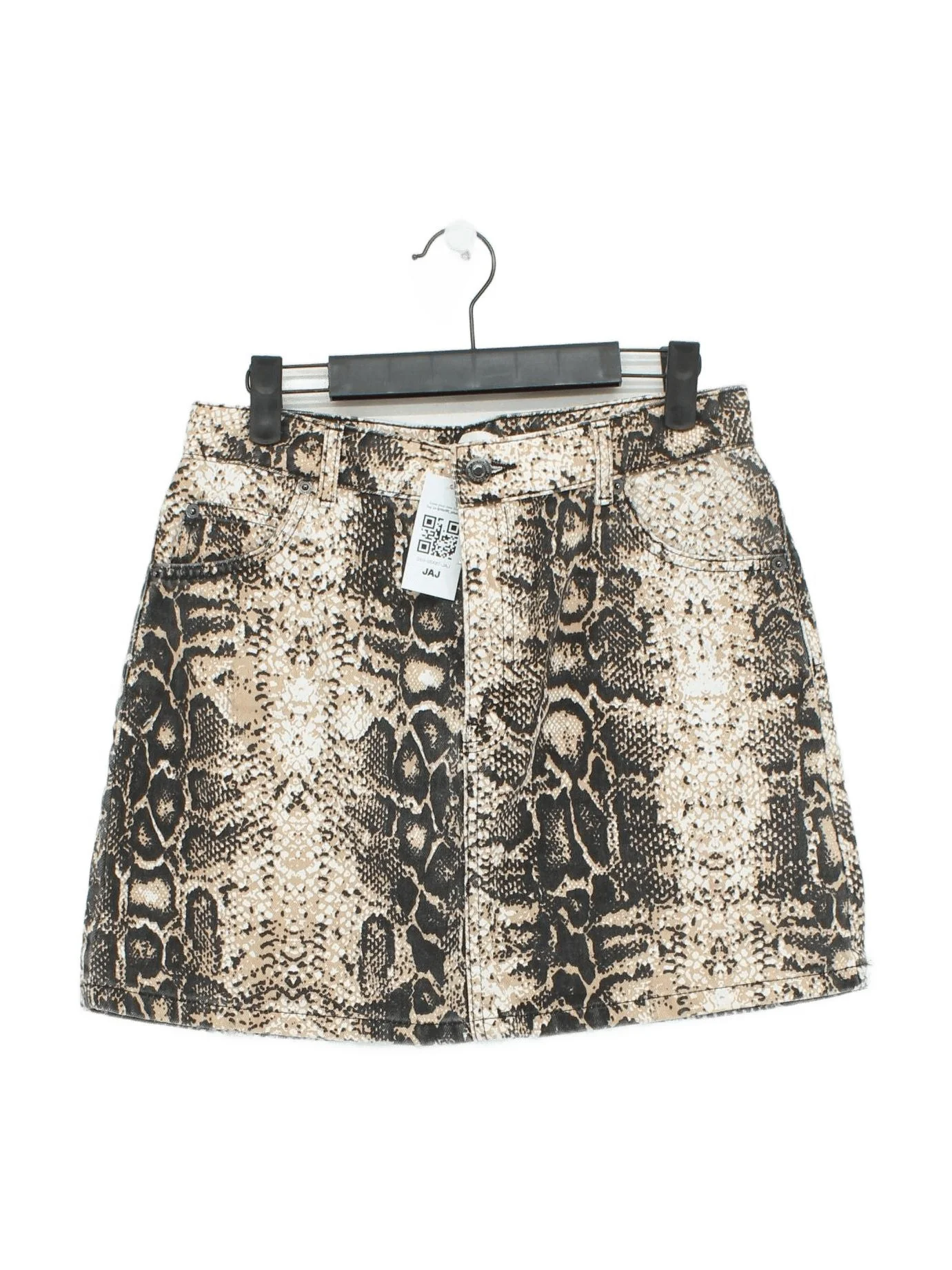Topshop Women's Mini Skirt M Multi Animal Print 100% Cotton Short Mini