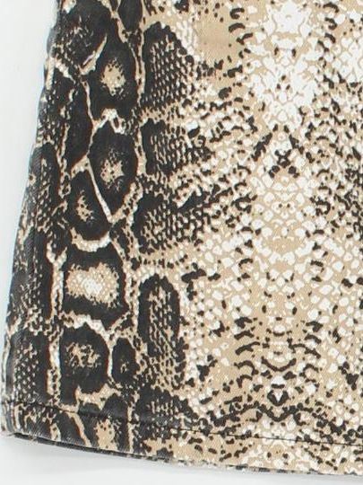 Topshop Women's Mini Skirt M Multi Animal Print 100% Cotton Short Mini - Image 4