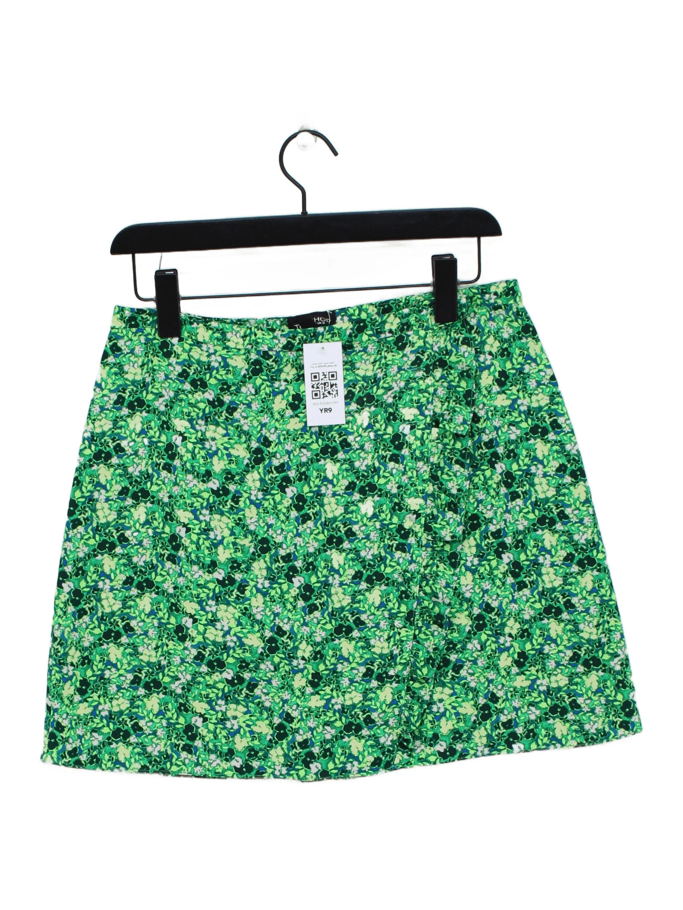 Topshop Women's Mini Skirt M Multi Floral 100% Polyester Short Mini