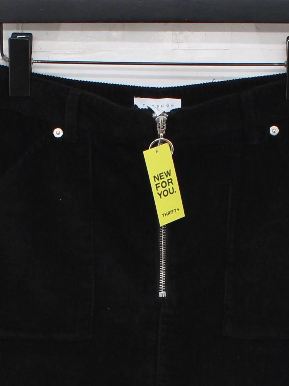 Topshop Women's Mini Skirt S Black 100% Cotton Short Mini - Image 3