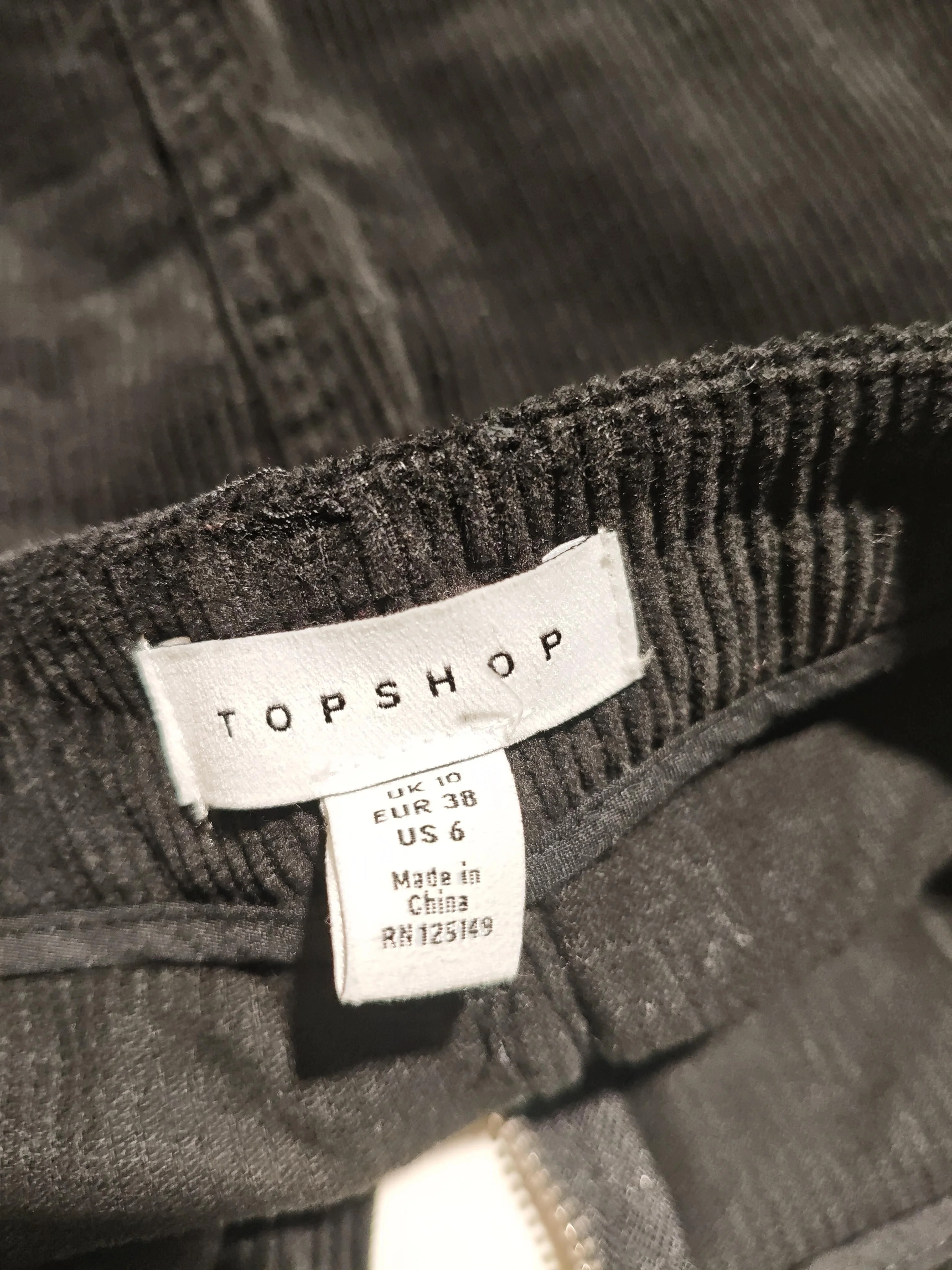 Topshop Women's Mini Skirt S Black 100% Cotton Short Mini - Image 5