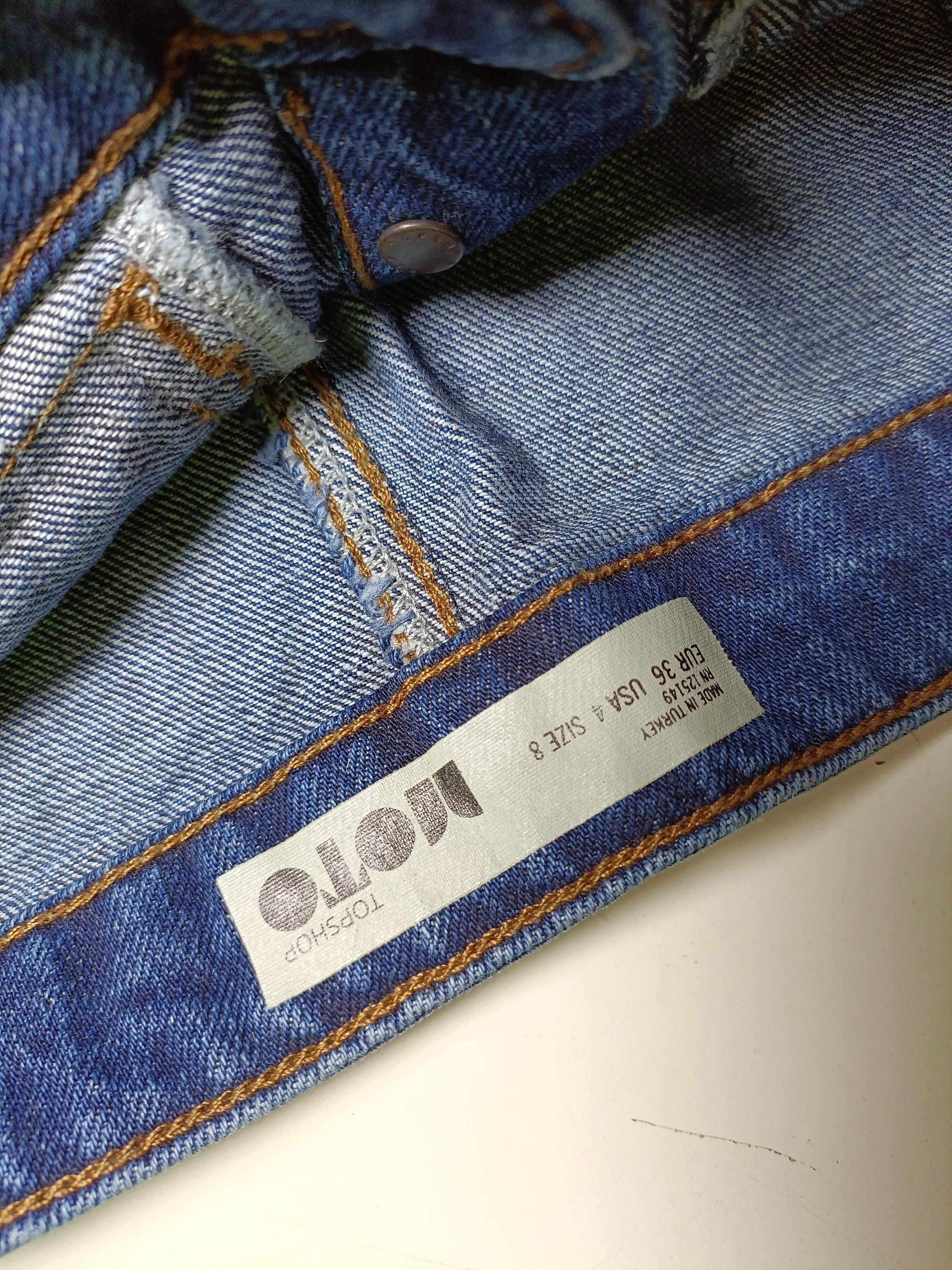 Topshop Women's Mini Skirt S Blue 100% Cotton Short Mini - Image 5