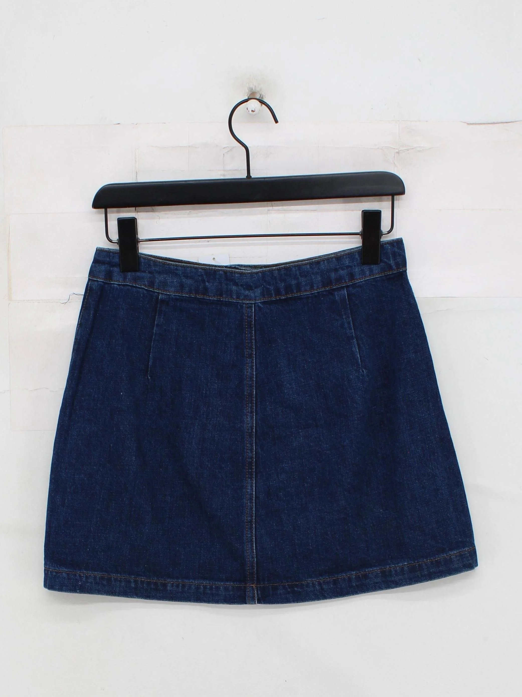 Topshop Women's Mini Skirt S Blue 100% Cotton Short Mini - Image 2