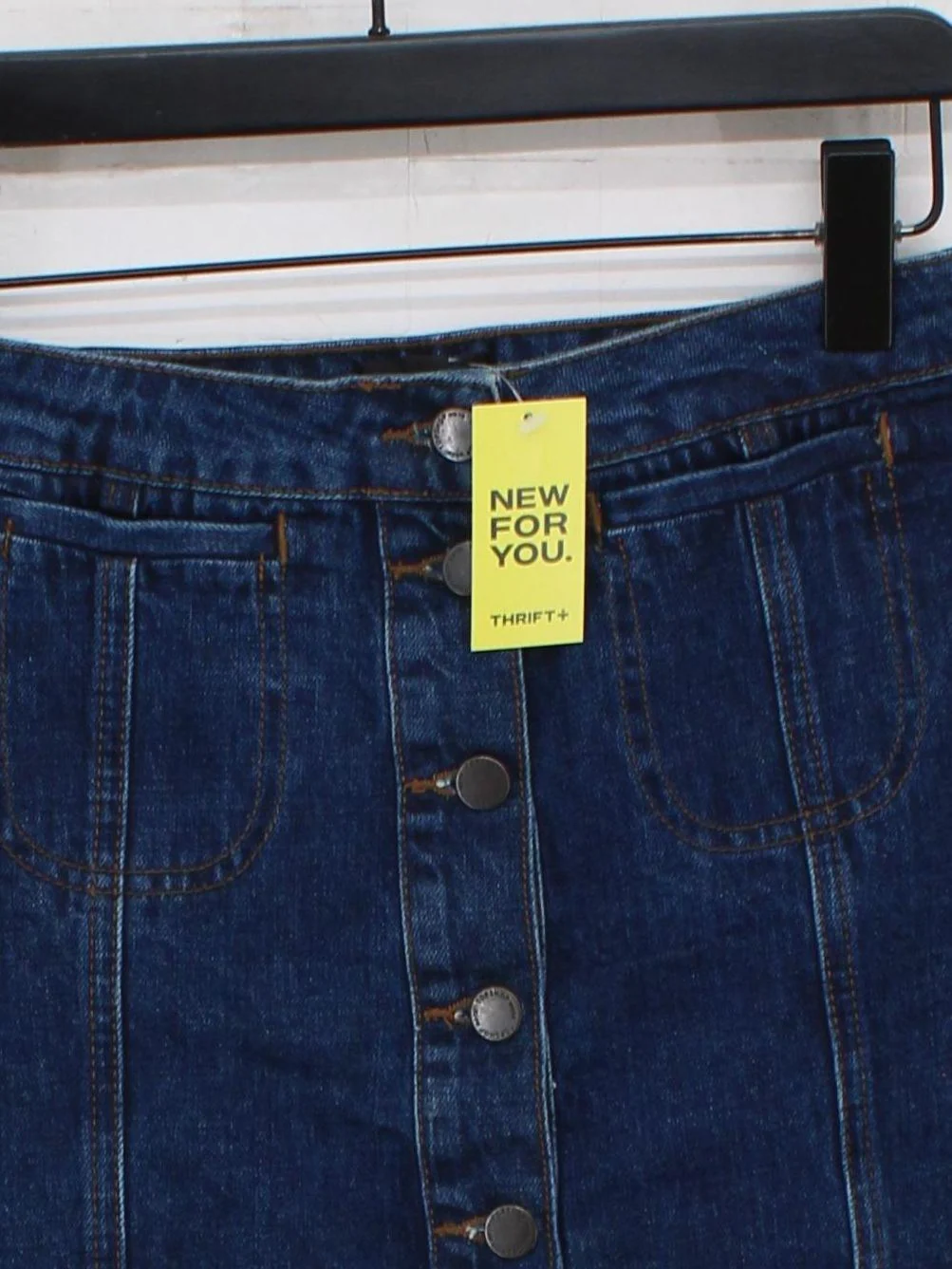 Topshop Women's Mini Skirt S Blue 100% Cotton Short Mini - Image 3