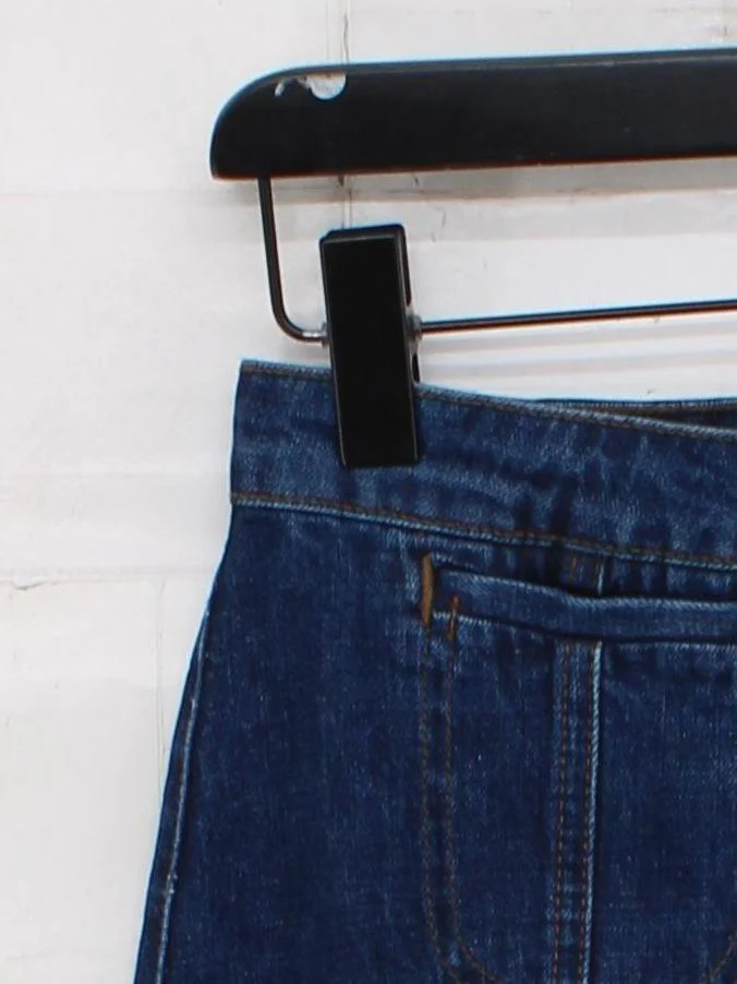 Topshop Women's Mini Skirt S Blue 100% Cotton Short Mini - Image 4