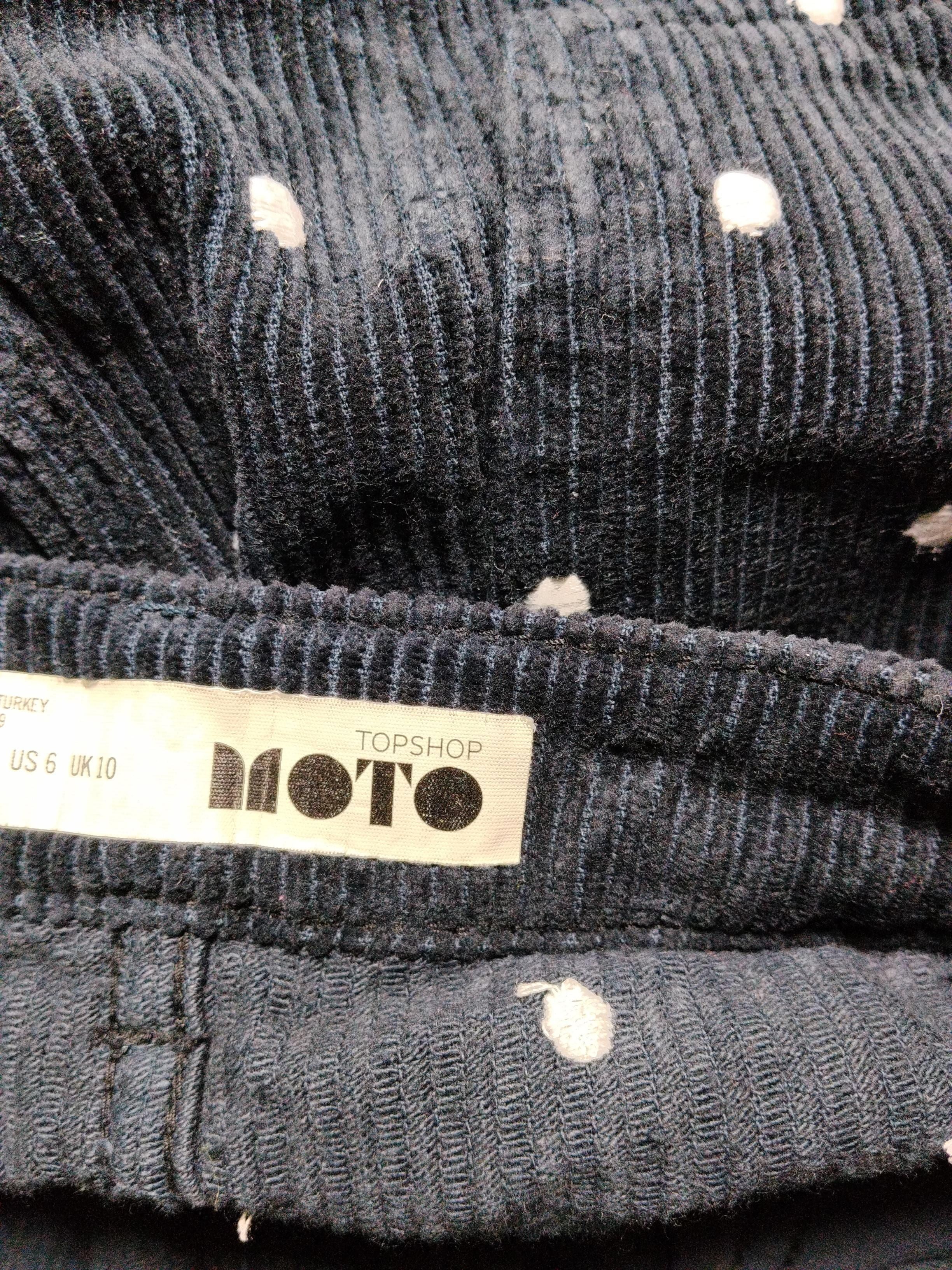 Topshop Women's Mini Skirt S Blue Polkadot 100% Cotton Short Mini - Image 5