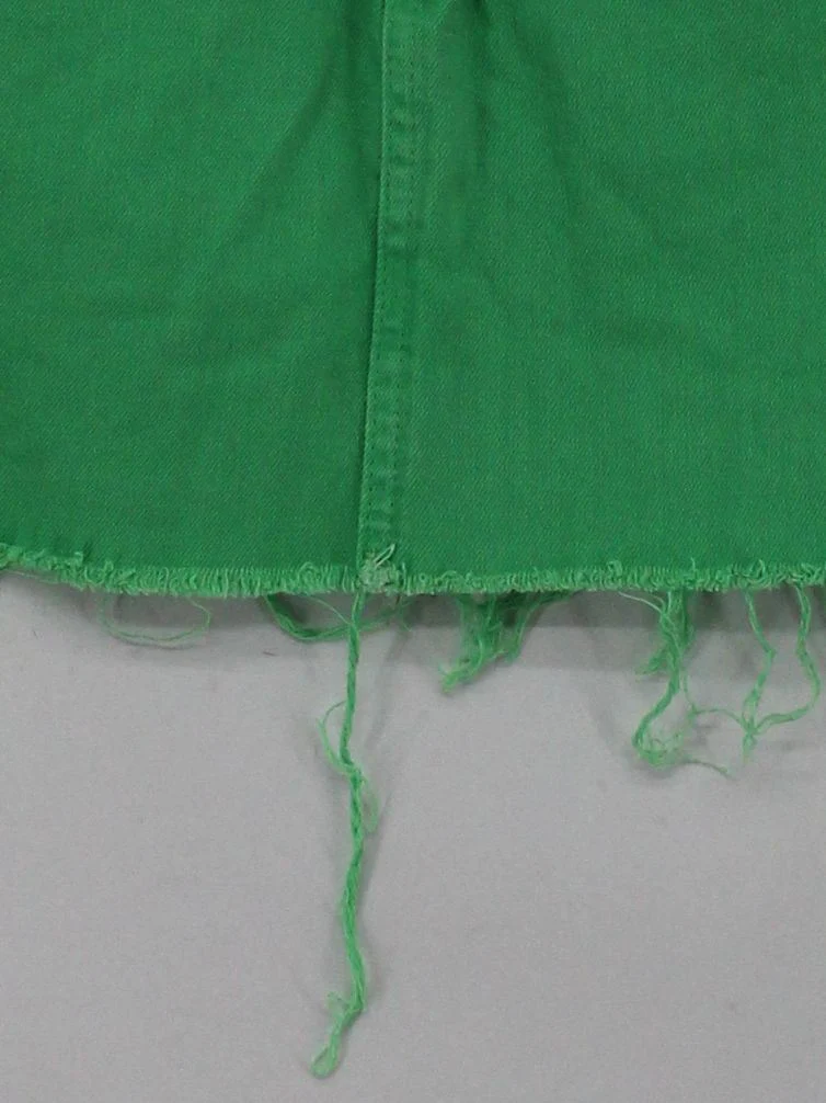 Topshop Women's Mini Skirt S Green 100% Cotton Short Mini - Image 4