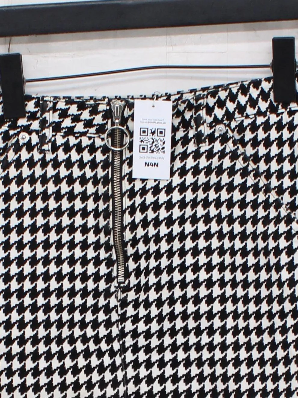 Topshop Women's Mini Skirt S Multi Checkered 100% Cotton Short Mini - Image 3
