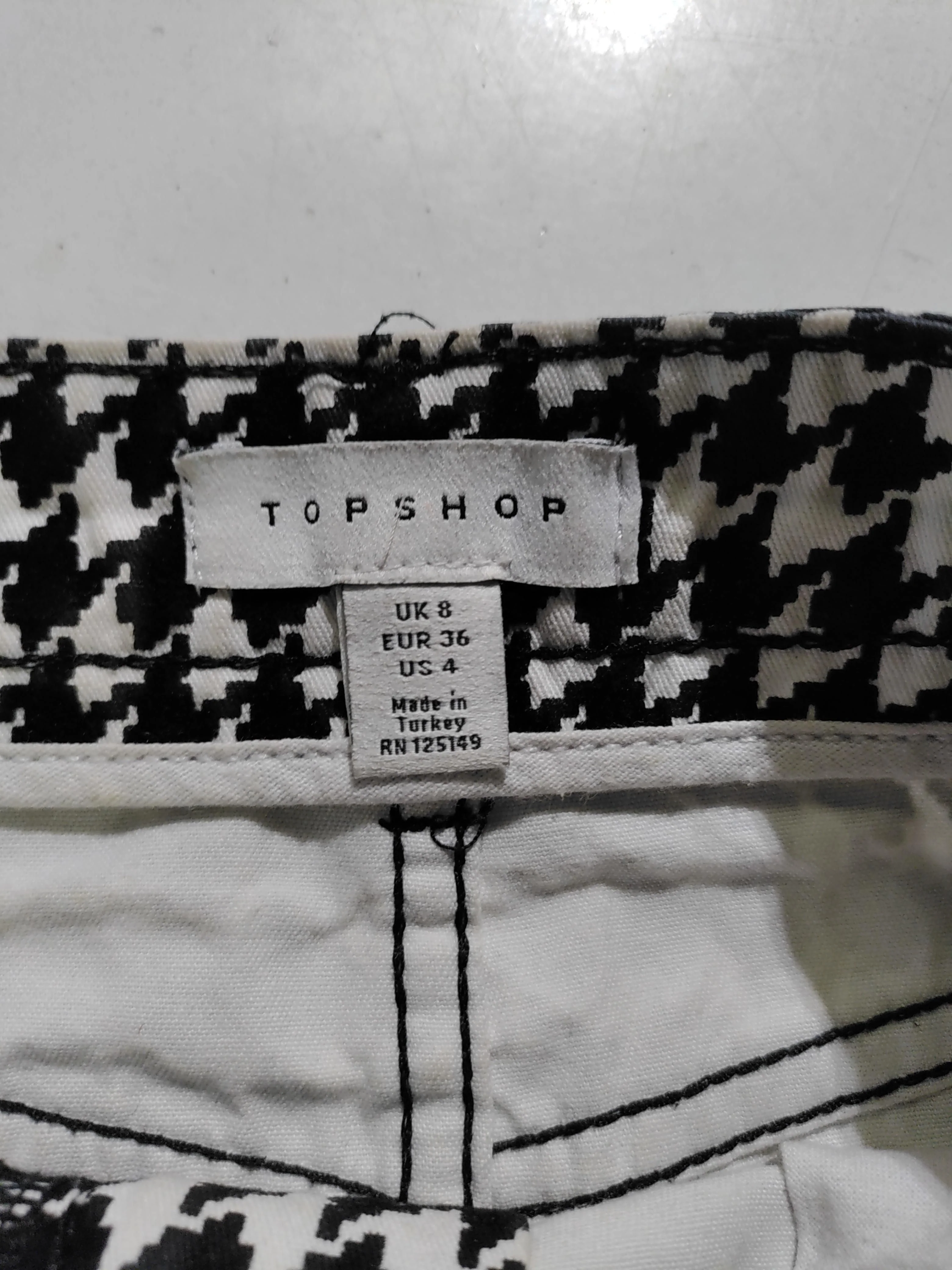 Topshop Women's Mini Skirt S Multi Checkered 100% Cotton Short Mini - Image 6