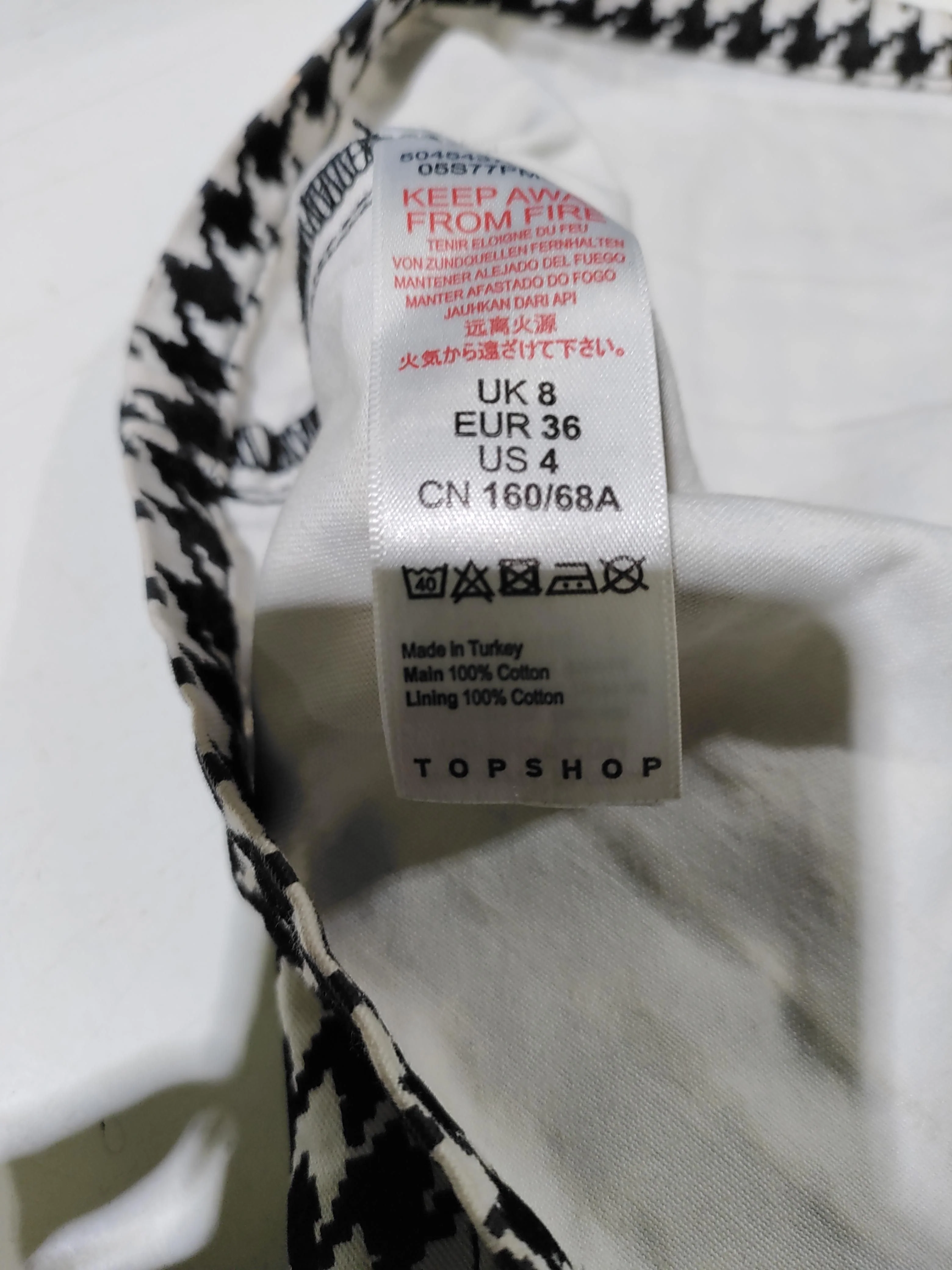 Topshop Women's Mini Skirt S Multi Checkered 100% Cotton Short Mini - Image 7