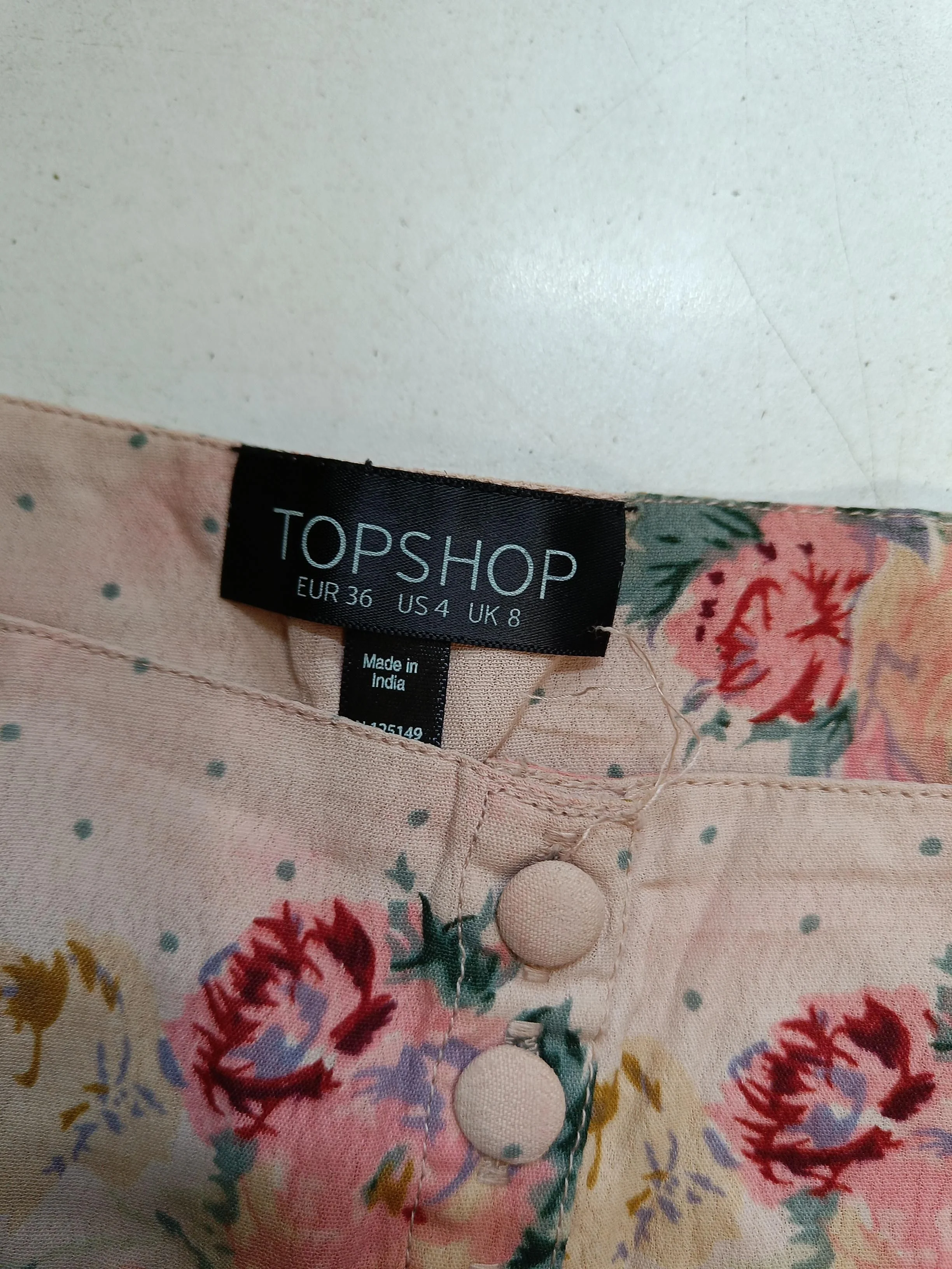 Topshop Women's Mini Skirt S Pink Floral 100% Viscose Short Mini - Image 5