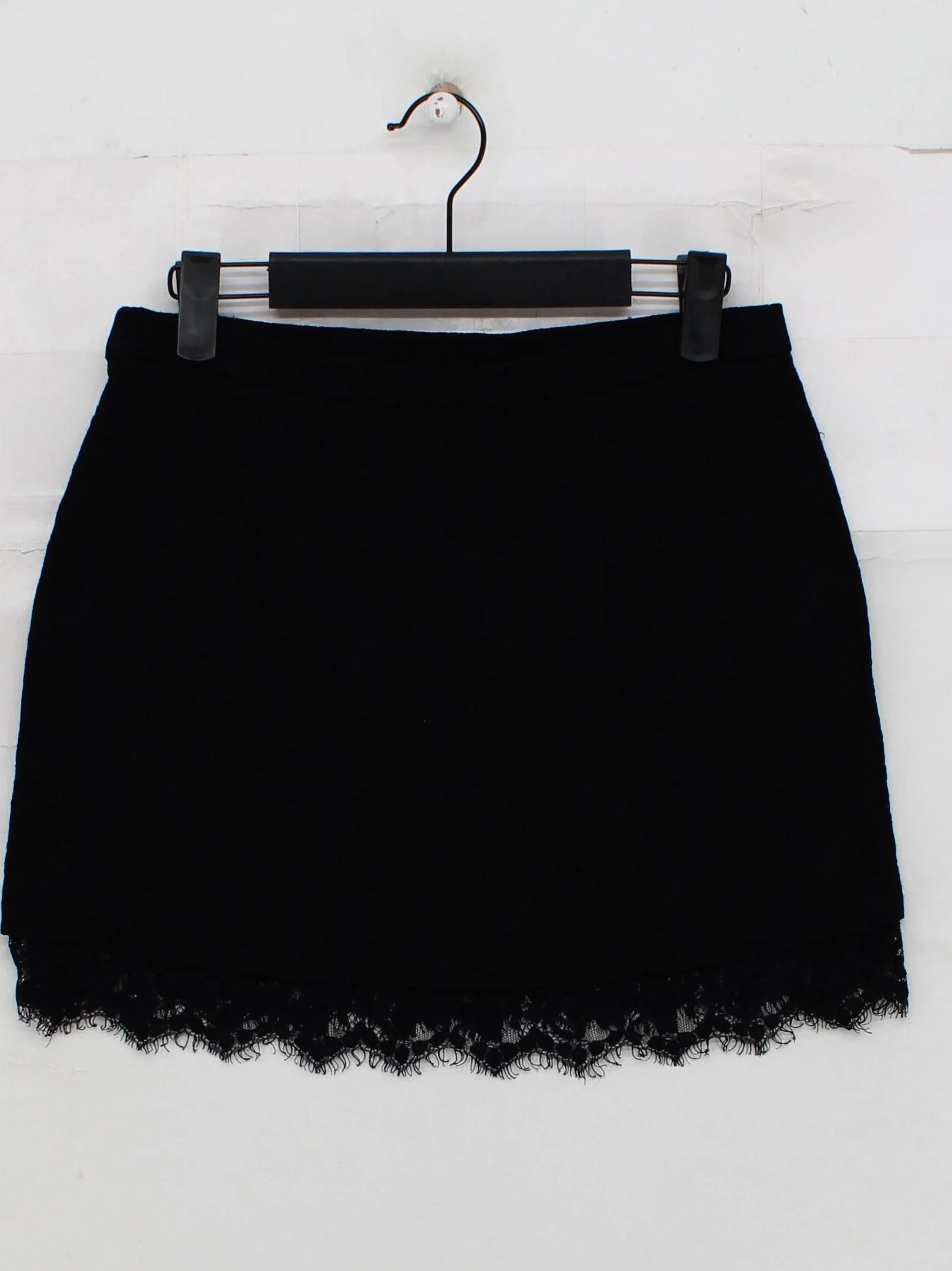 Topshop Women's Mini Skirt UK 10 Black Cotton with Polyester, Polyamide Mini - Image 2